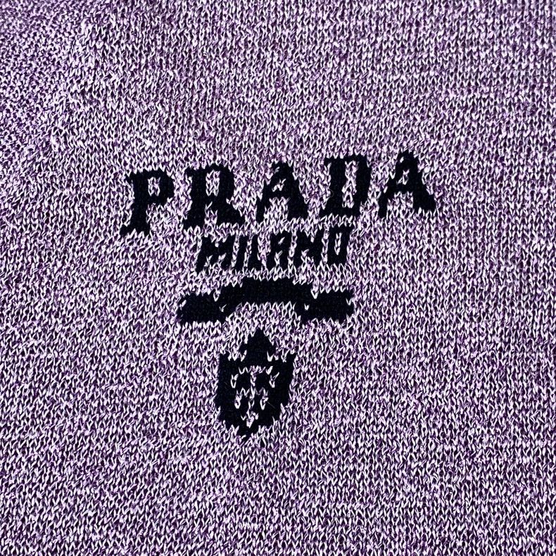 Prada Prada Size 38 Purple logo letter embroidery short knitted Size US XXS / EU 40 - 5 Thumbnail