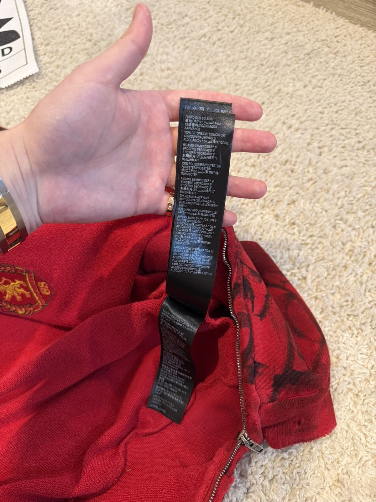 Balenciaga Balenciaga Skater Graffiti Zip Hoodie in Red Mudshow Size US S / EU 44-46 / 1 - 14 Thumbnail