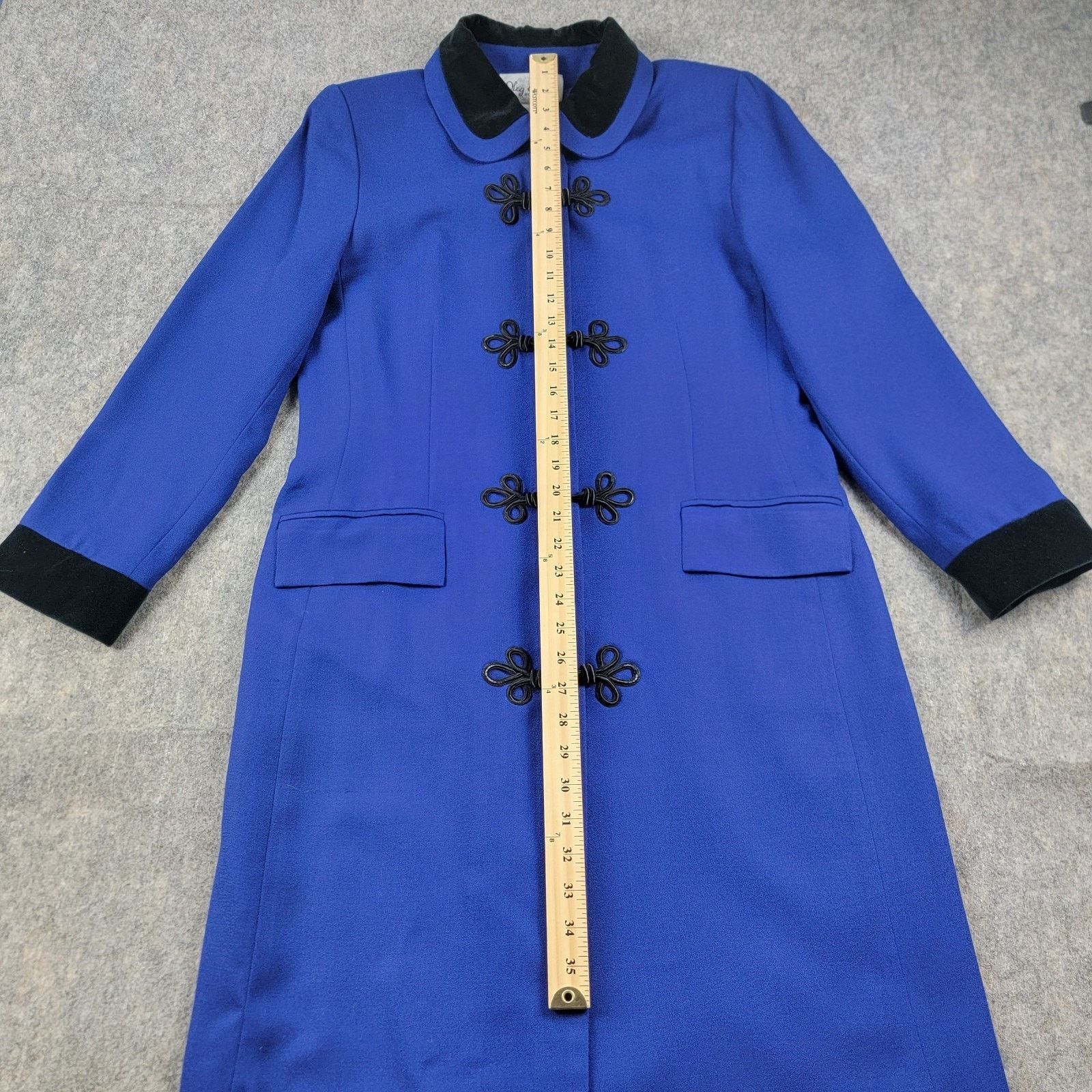 Oleg Cassini Oleg Cassini Vintage Frog Clip Wool Over Coat Jackie O Size XL / US 12-14 / IT 48-50 - 9 Thumbnail