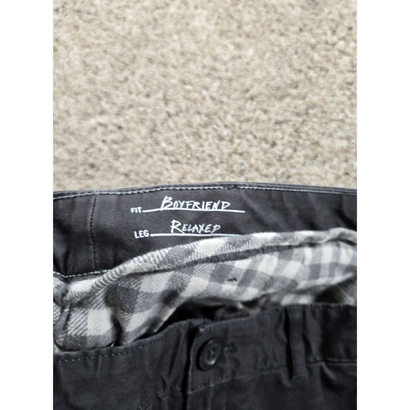 Eddie Bauer Eddie Bauer Women XL Gray Boyfriend Chino Pants Regular Straight Twill Lined Pocket Logo Casual 36in 28in Rise High Size 40" / US 18 - 5 Thumbnail