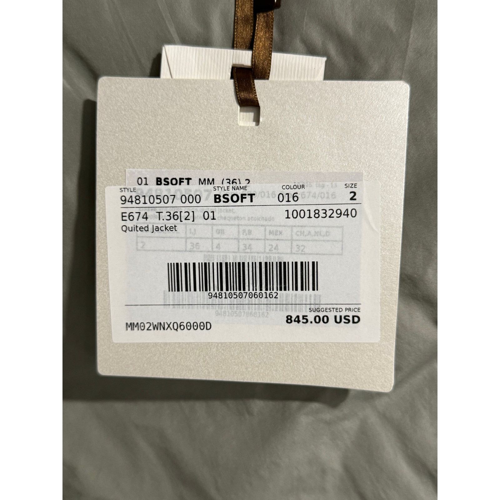 Max Mara Max Mara “B-soft” Cropped Puffer Jacket – Cream – Size IT 2 Size XS / US 0-2 / IT 36-38 - 10 Thumbnail