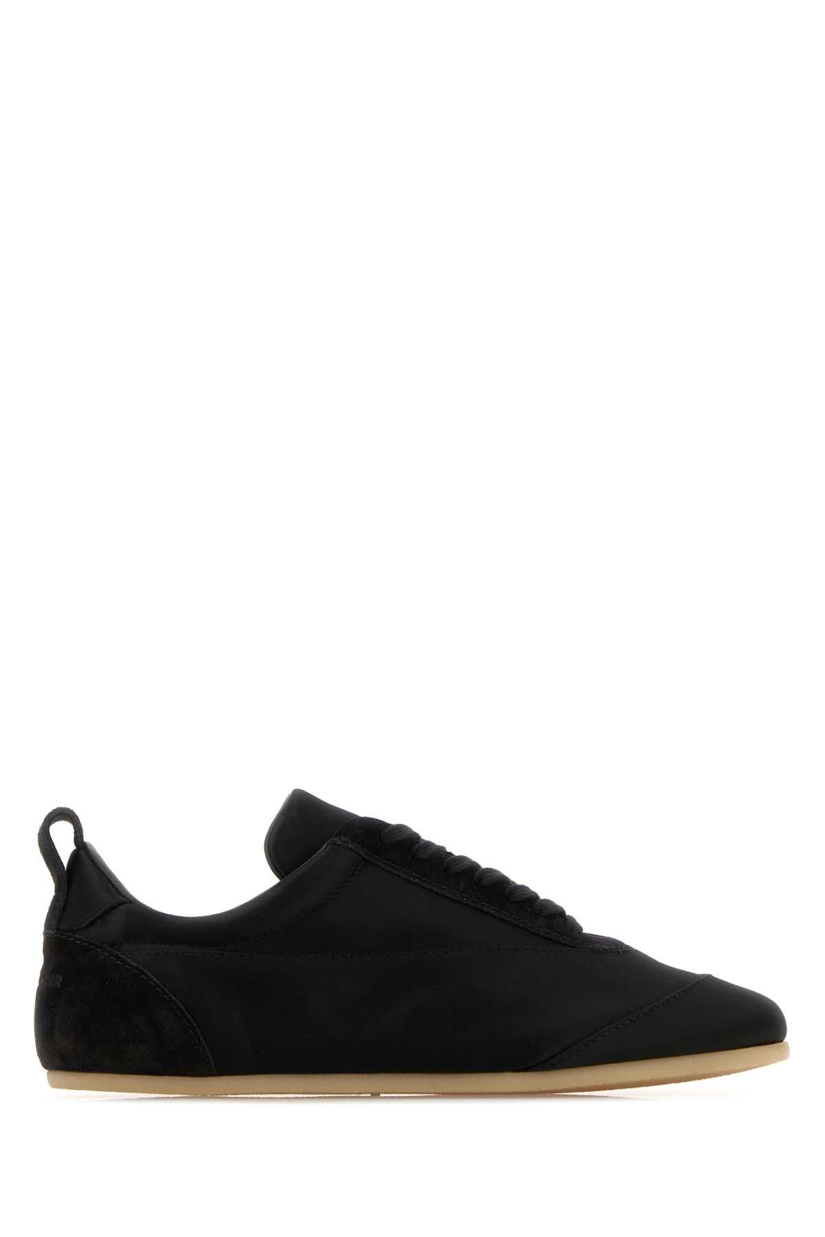 Jil Sander Black Satin And Suede Sneakers Size US 7 / IT 37 - 1 Thumbnail