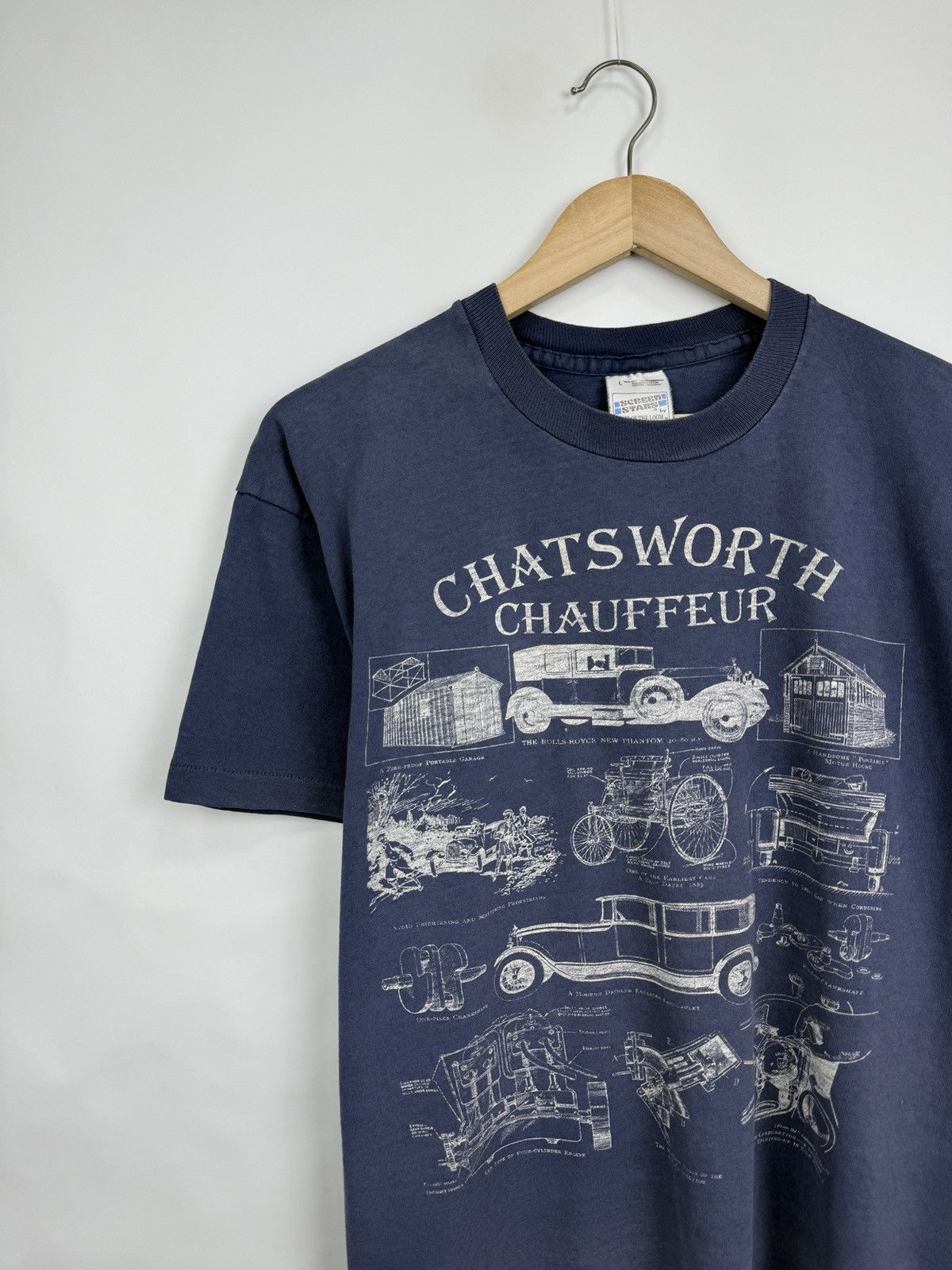 Fruit Of The Loom 🇬🇧 Vintage 90s Chatsworth House The Rolls Royce New Phantom Size US L / EU 52-54 / 3 - 3 Thumbnail