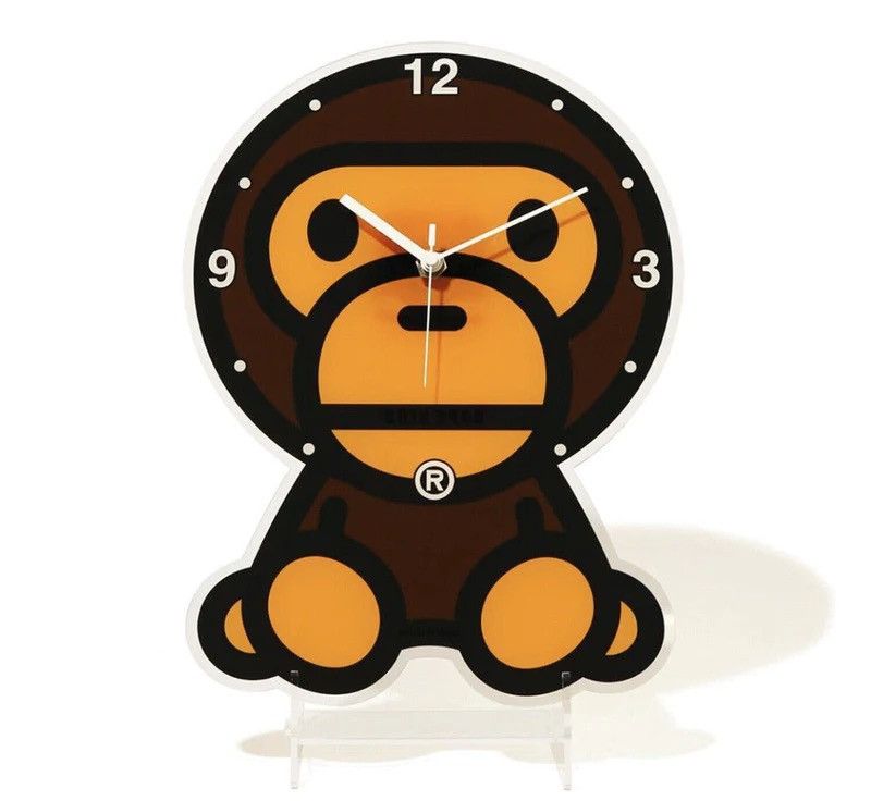 Pre-owned Bape Baby Milo Wall Clock In Multicolor