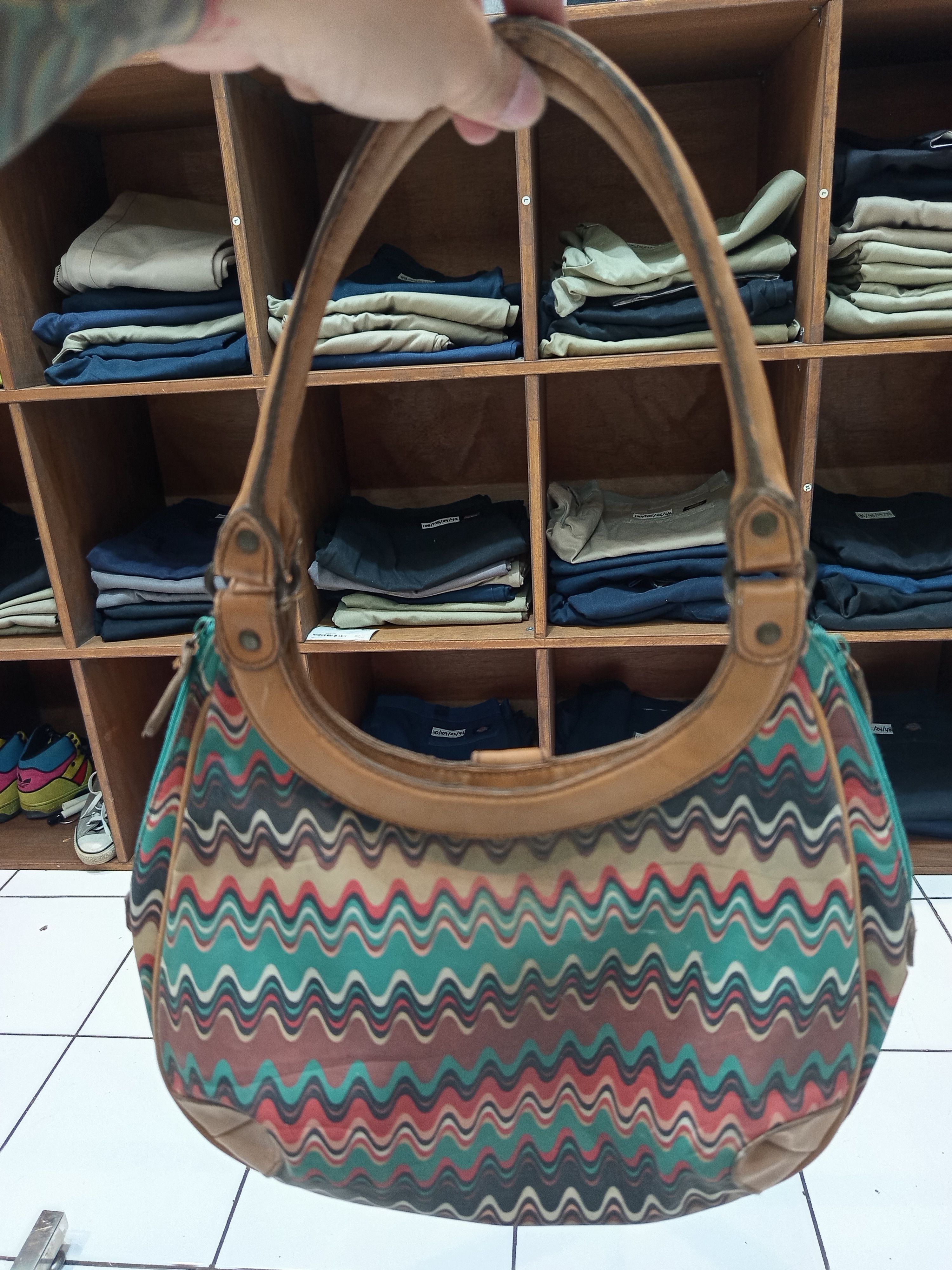 Missoni Missoni Zigzag Multicolor Shoulder Bag Hobo Leather Trim Size ONE SIZE - 6 Thumbnail