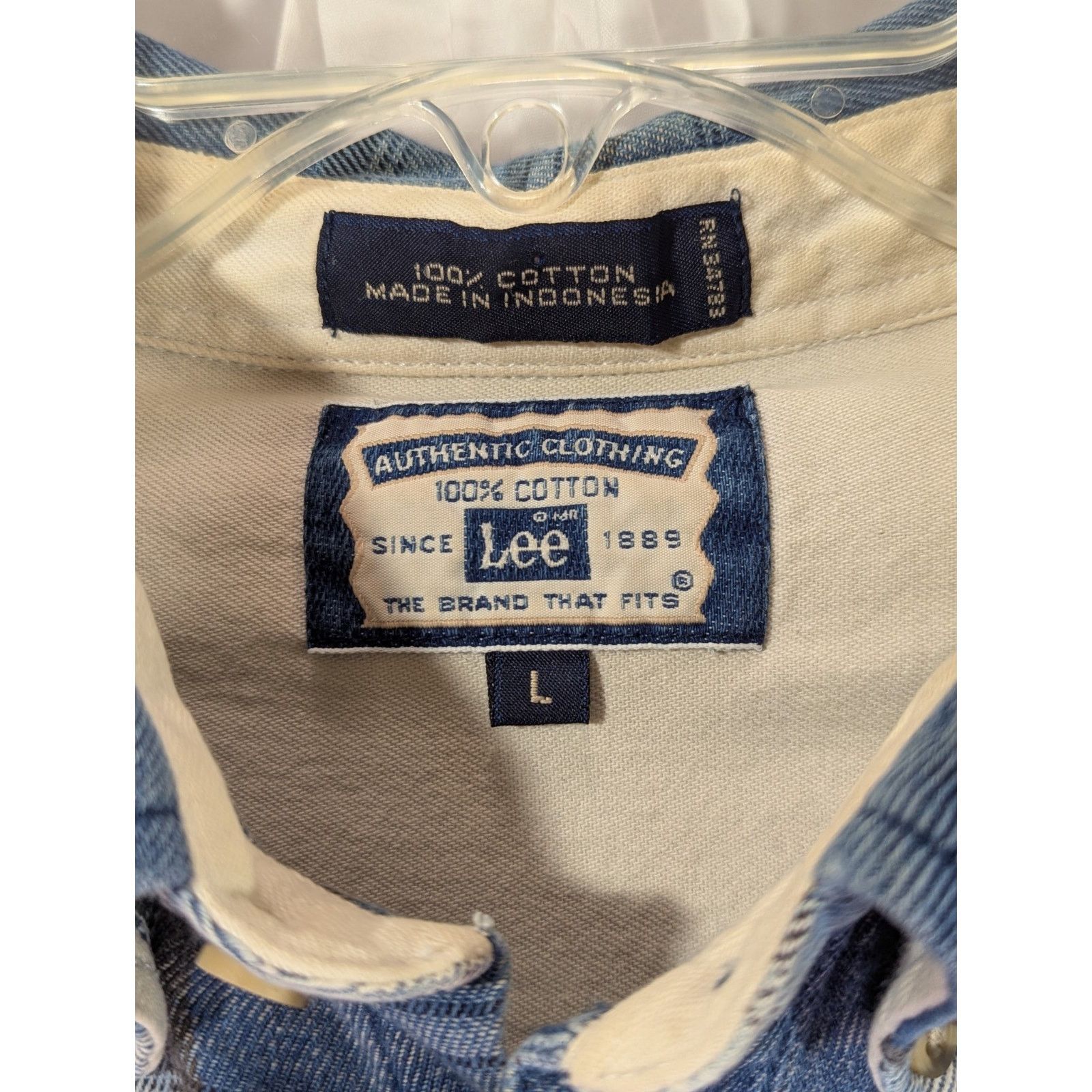 Lee Vintage Lee Blue Plaid Flannel Shirt L Triple Stitched Size US L / EU 52-54 / 3 - 6 Thumbnail