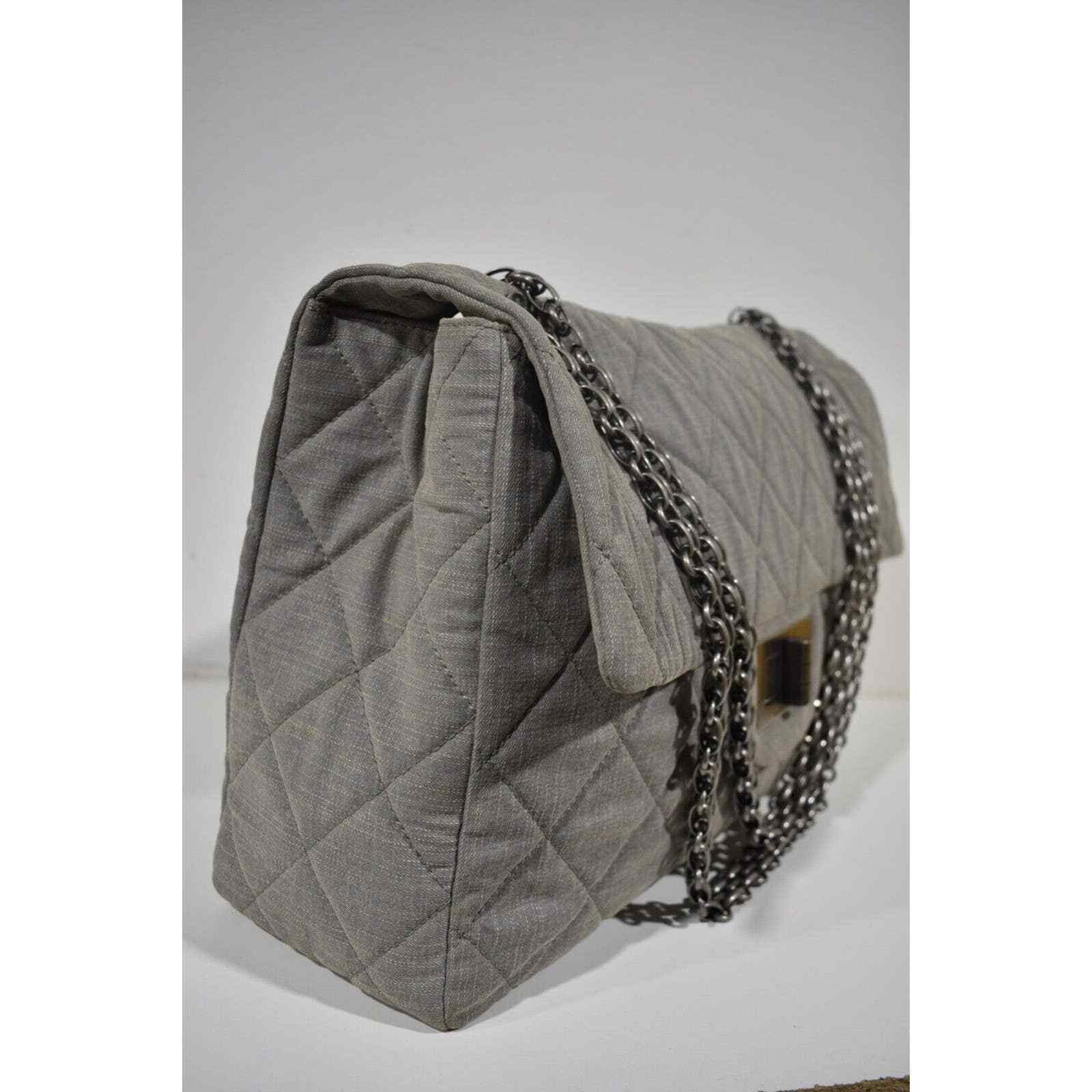 Chanel Chanel XXL Maxi 2.55 Reissue Classic Flap Denim Shoulder Bag Size ONE SIZE - 3 Thumbnail