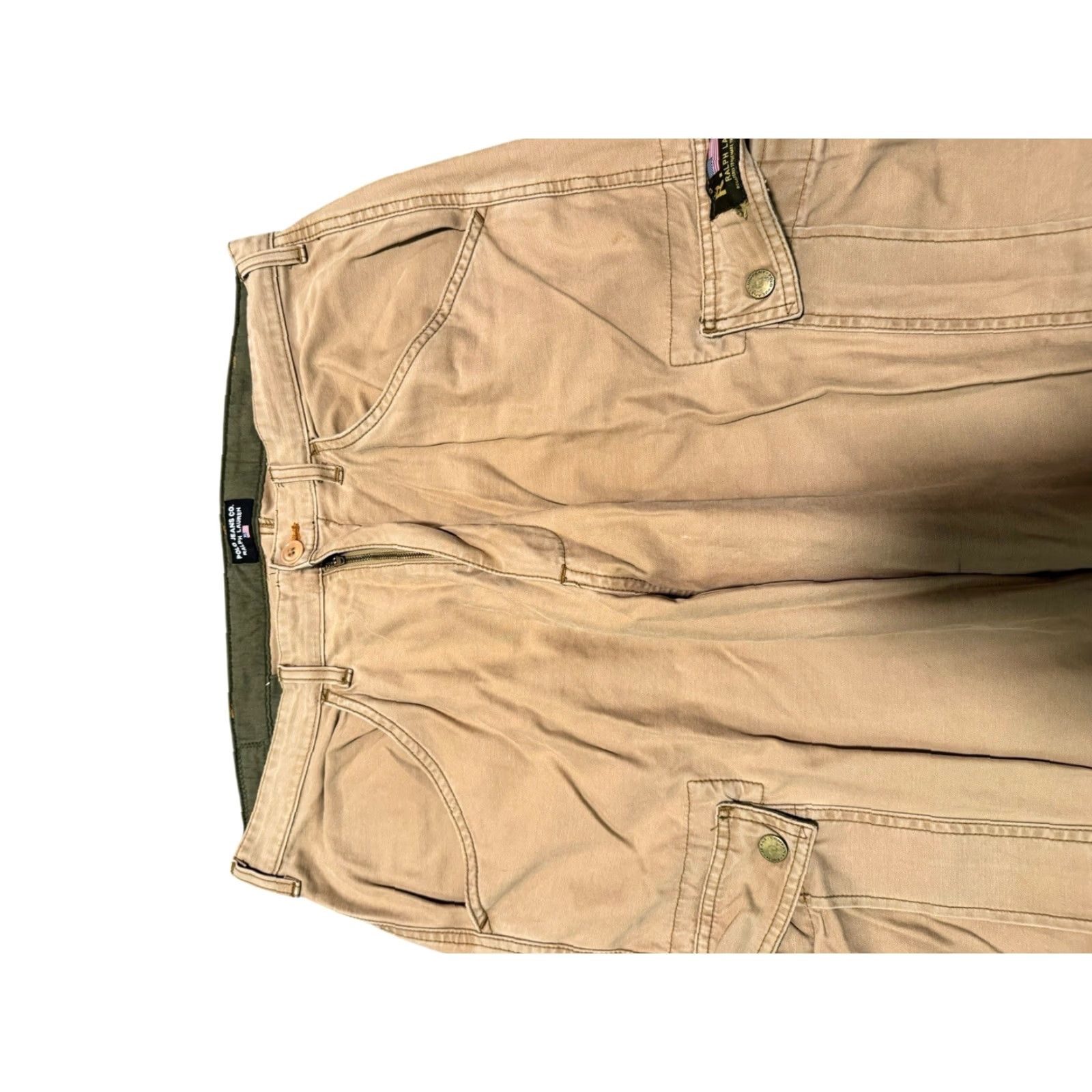 Polo Ralph Lauren VINTAGE Polo Ralph Lauren Freighter Pants Cargo Tan 34x32 USA Cargo Pants Men Regular Straight Khaki Canvas Workwear(Size 34) Size US S / EU 44-46 / 1 - 7 Thumbnail