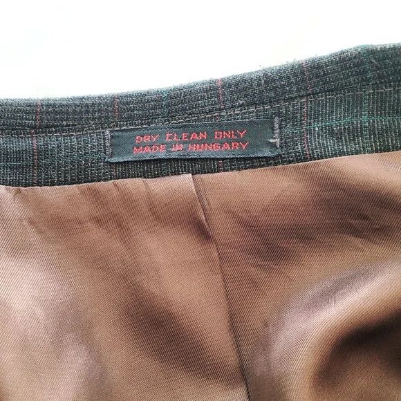 Vintage '80s Wool Blend Tweed Suit Classic Fall Neutral Winter Size 48L - 6 Thumbnail