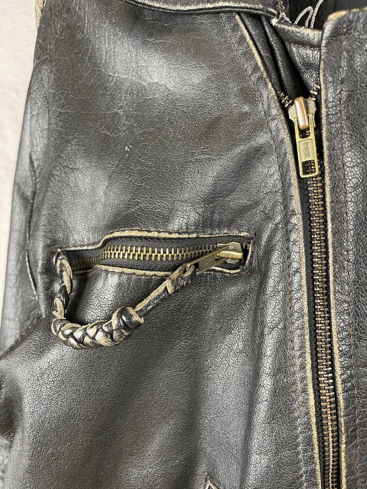 Vintage Norma Vintage 80s 90s Leather motorcycle jacket Kronos Rare Size US L / EU 52-54 / 3 - 11 Thumbnail