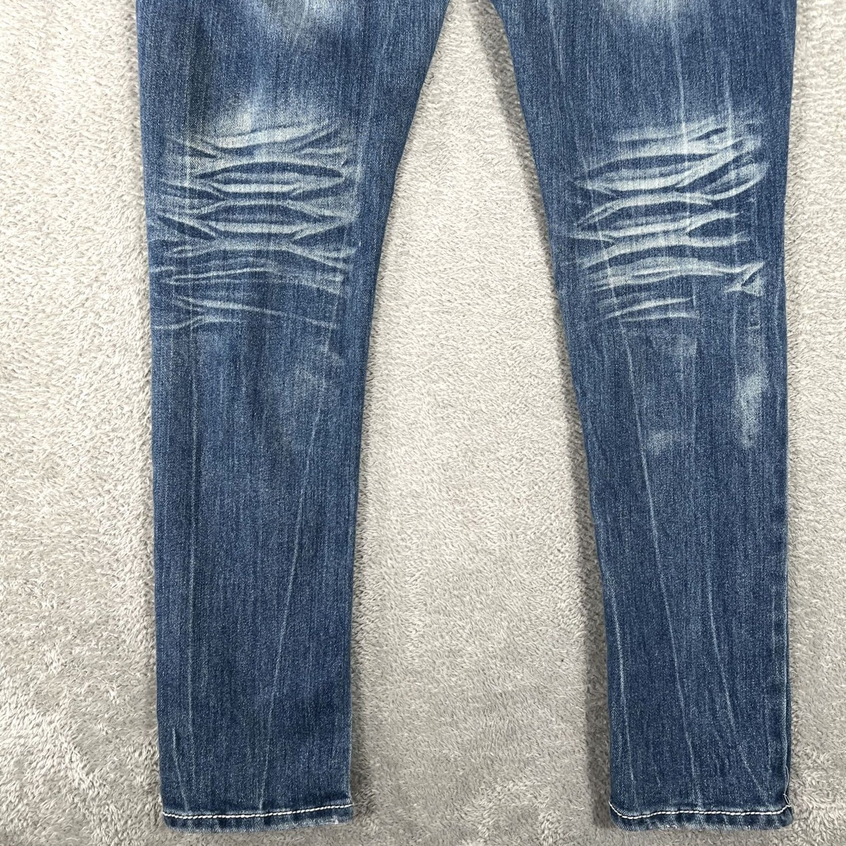 Denime Sizzle Jeans Womens 9 Distressed Skinny Stretch Embellished Pocket Denim Pants Size 30" / US 8 / IT 44 - 6 Thumbnail