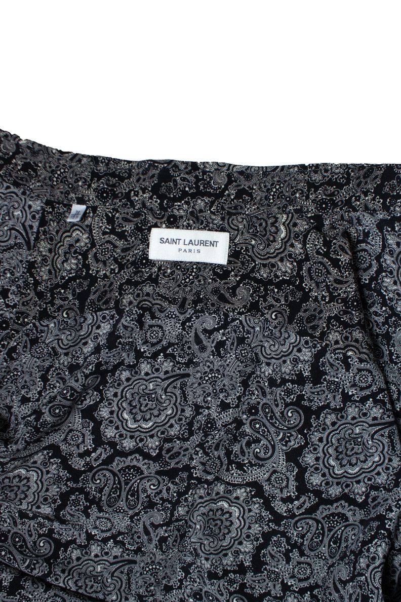 Saint Laurent Paris Saint Laurent, Black paisley printed shirt 2018 Size US S / EU 44-46 / 1 - 6 Thumbnail