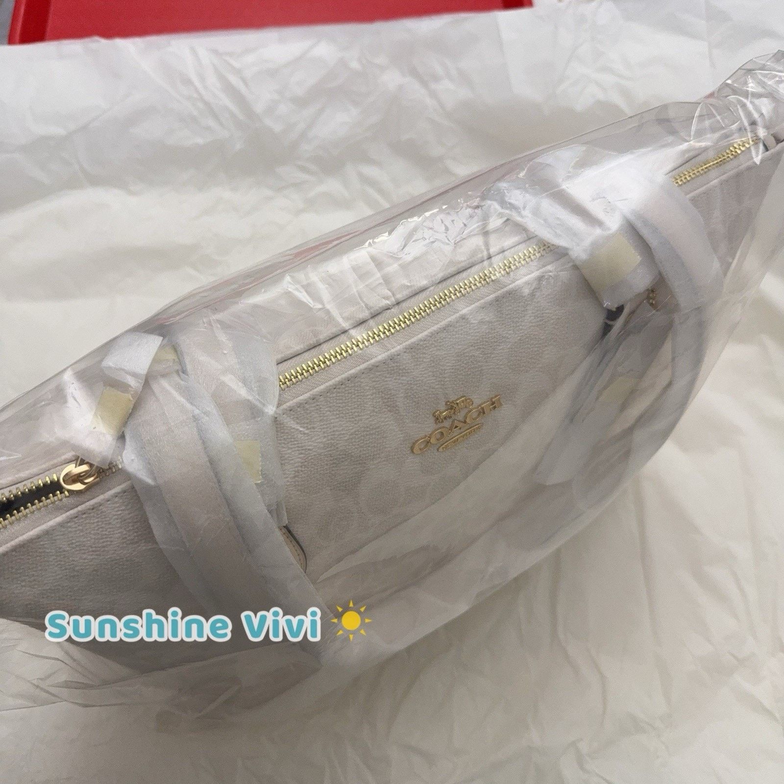 Coach NWT COACH CW381 Gallery Tote Bag Signature White/Chalk Size ONE SIZE - 6 Thumbnail