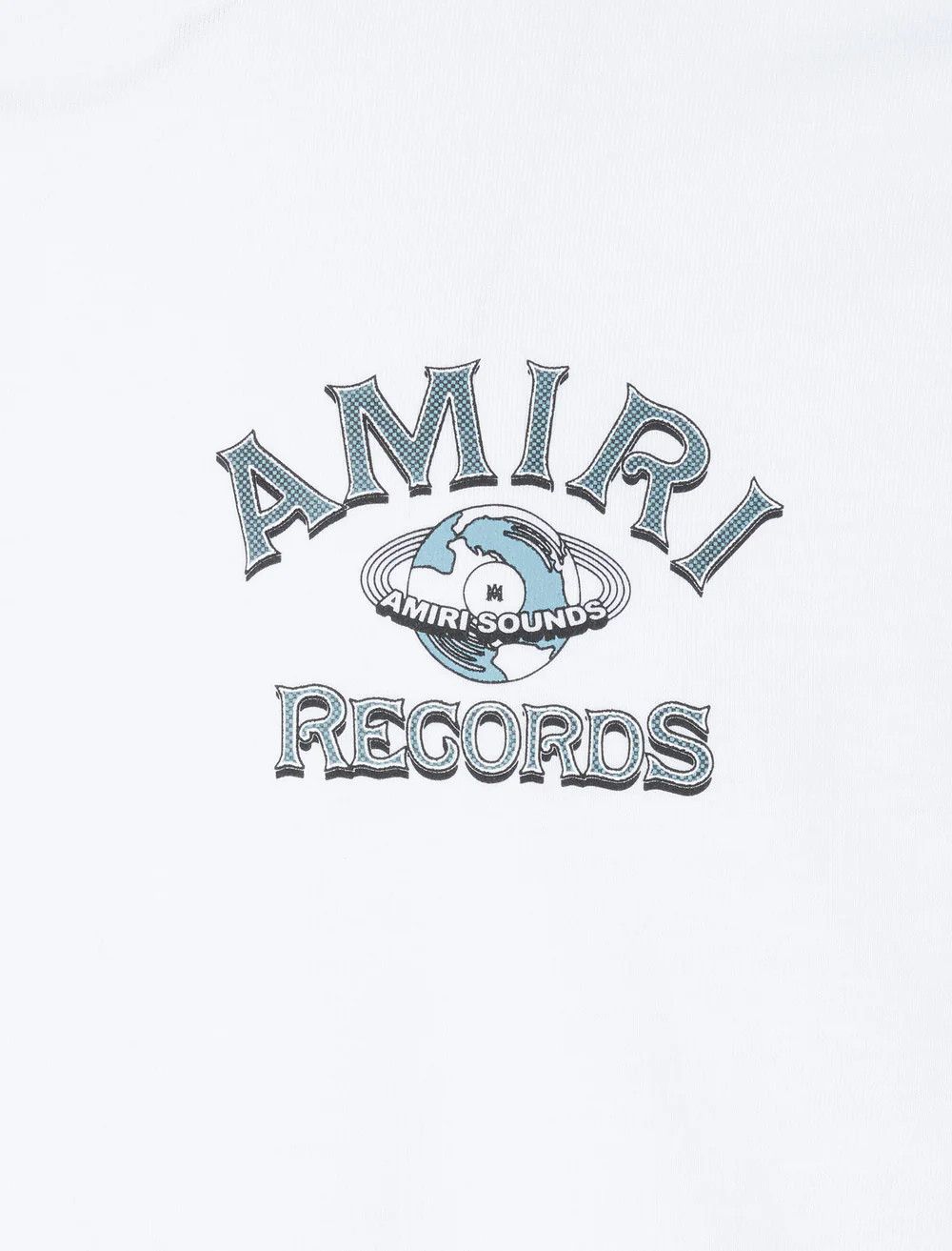Amiri o1mle0325 Global Records T-Shirt in White Size US XL / EU 56 / 4 - 2 Thumbnail