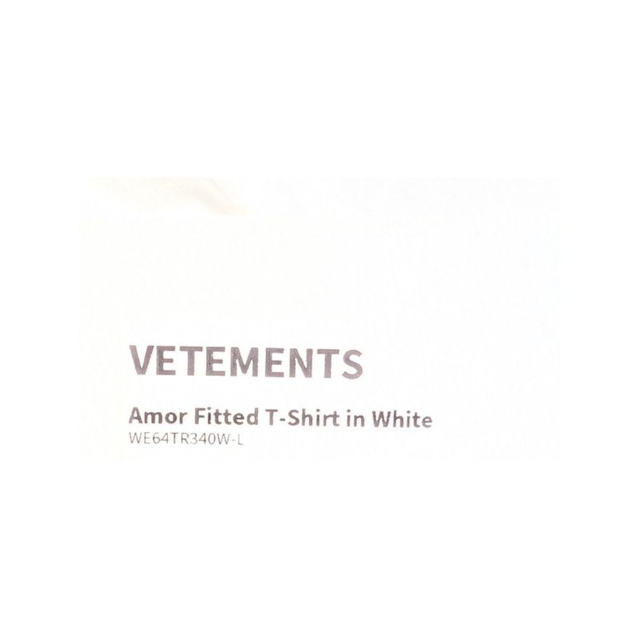 Vetements o1rshd1 Amor Fitted T-Shirt in White Size L / US 10 / IT 46 - 14 Thumbnail
