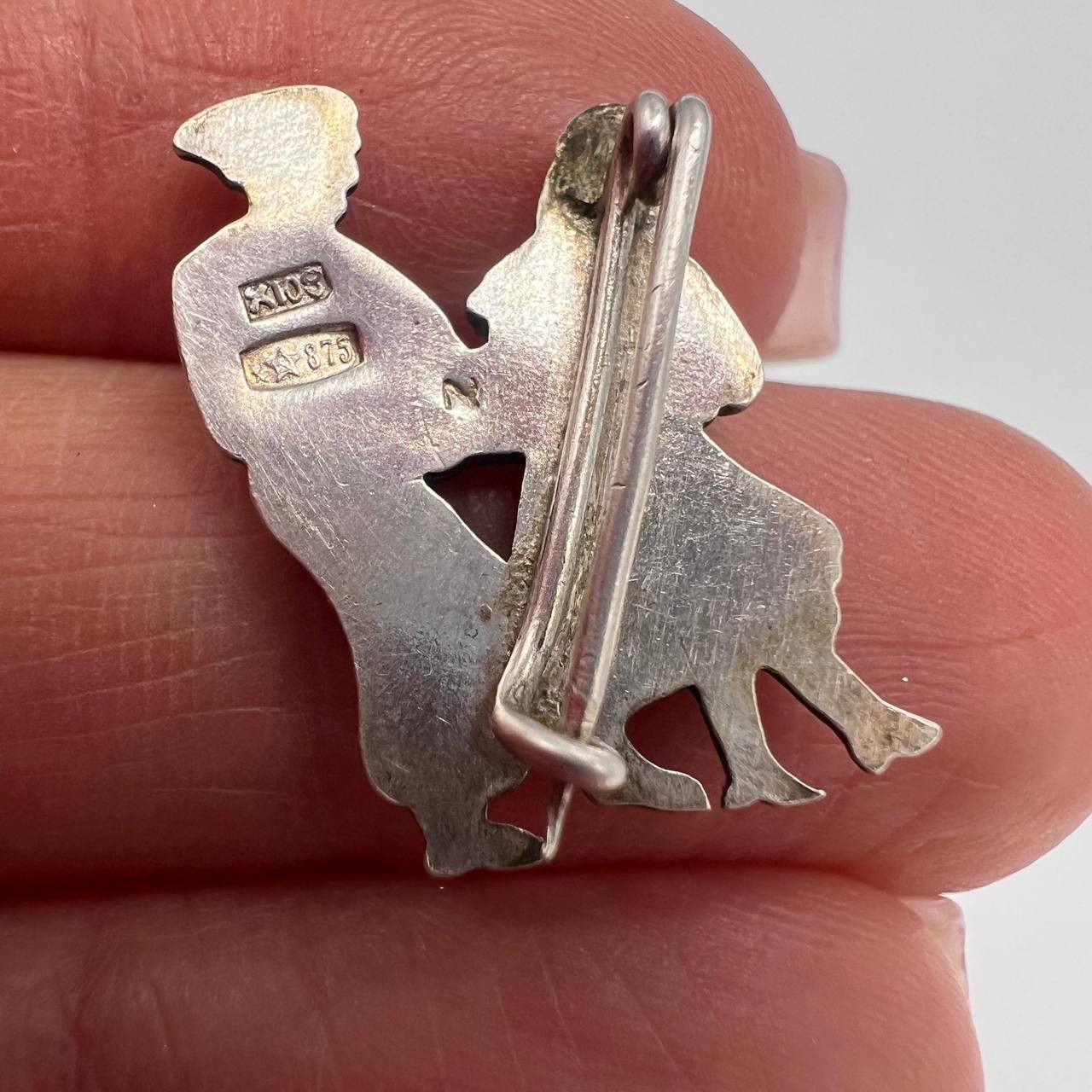 Vintage 1968 Vintage Ukrainian 875 Silver Brooch Hopak Dance Follk Size ONE SIZE - 7 Thumbnail