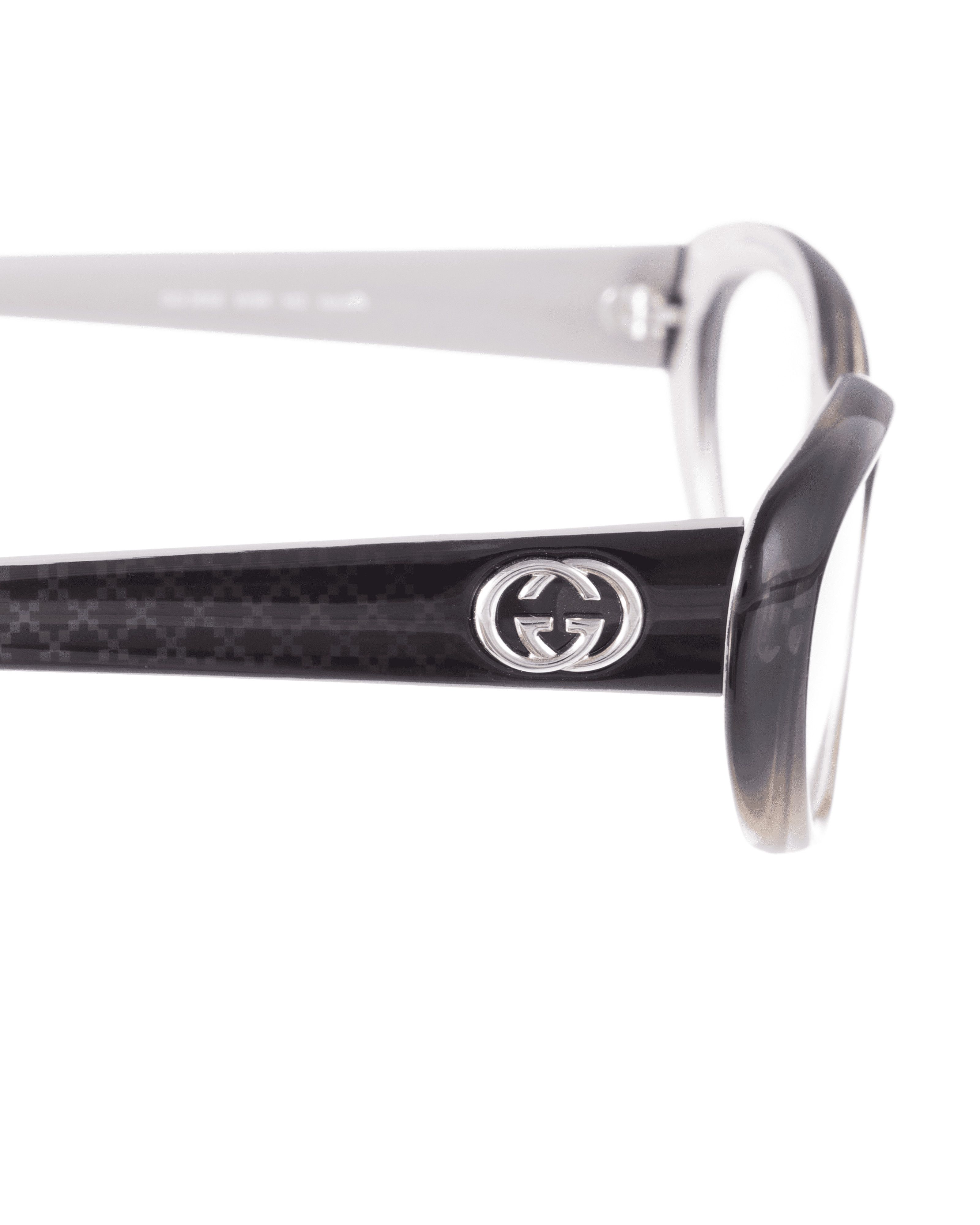 Gucci Gucci 00s Ombre Grey Abstract Pattern Cat Eye Glasses Size ONE SIZE - 3 Thumbnail