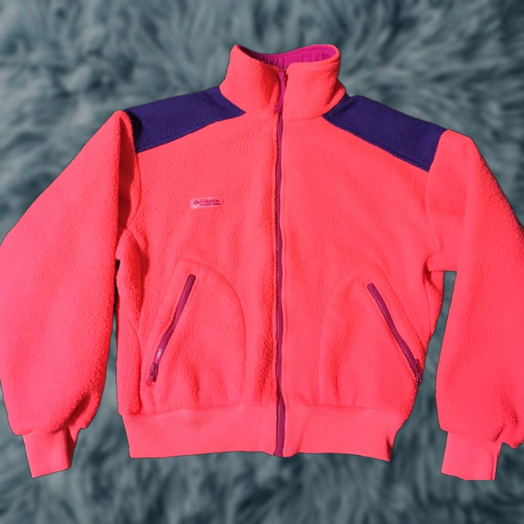 Vintage VINTAGE Columbia Fleece Jacket Women's M Pink 80s 90s Synchilla Hiking Ski Bomber Nova Size M / US 6-8 / IT 42-44 - 1 Thumbnail
