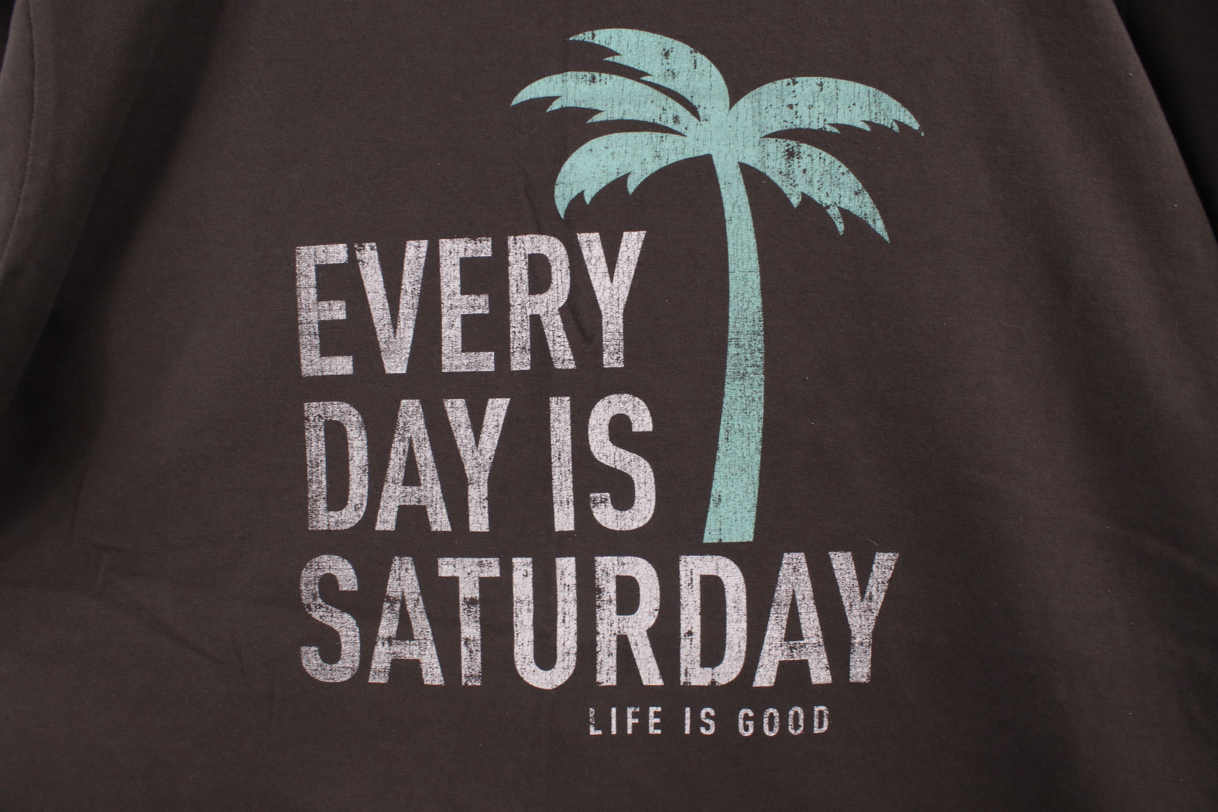 Life is Good × Vintage Life Is Good Crusher Every Day Is Saturday Palm Tree T-Shirt Size XL / US 12-14 / IT 48-50 - 4 Thumbnail
