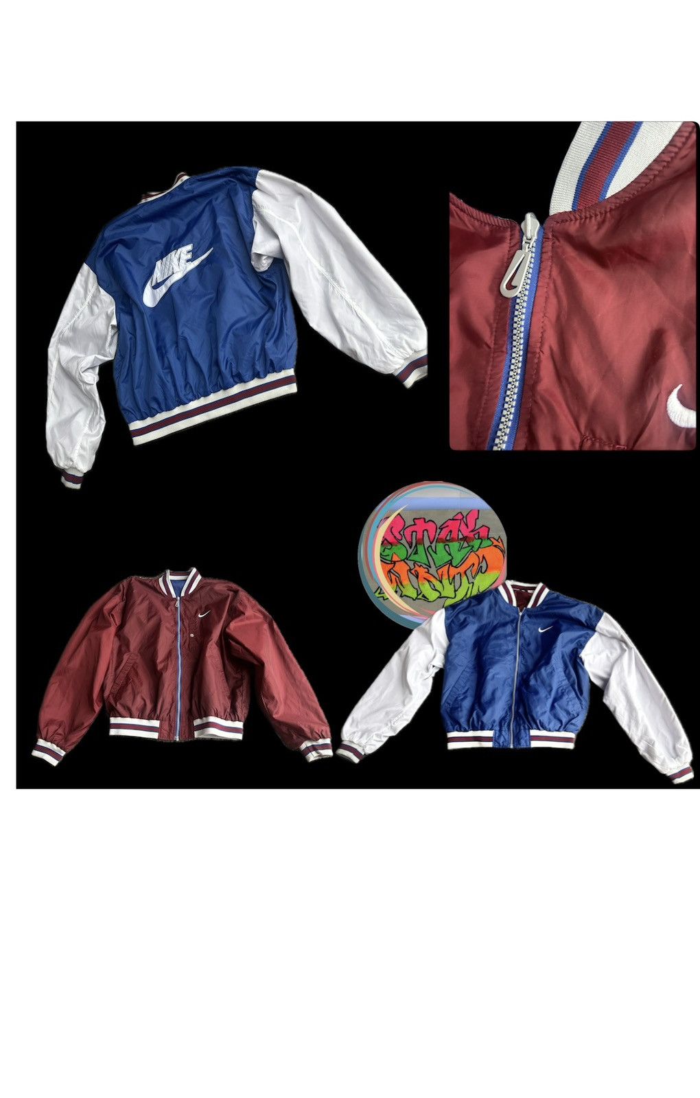 Nike Nike reversible bomber jacket big swoosh logo Size US XL / EU 56 / 4 - 9 Thumbnail