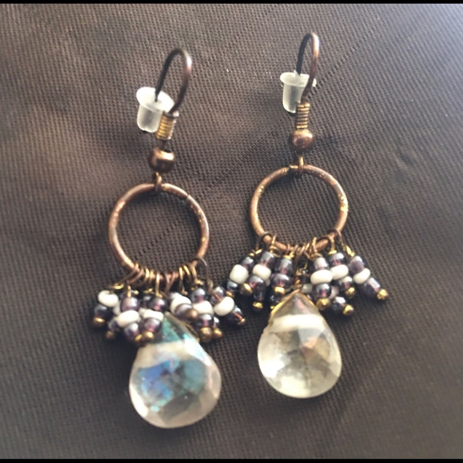Vintage Vintage chandelier style beaded fish hook earrings Size ONE SIZE - 1 Thumbnail