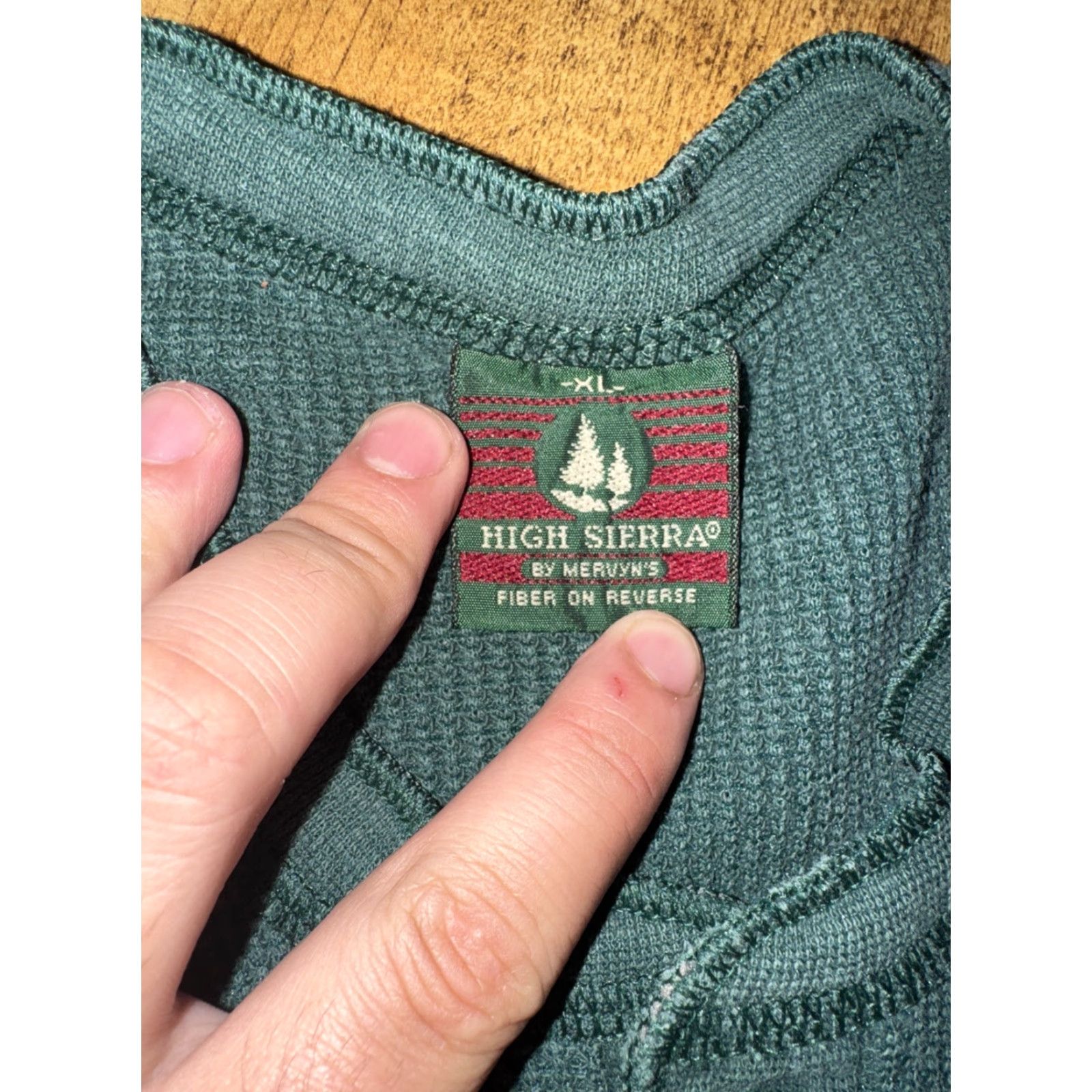 High Sierra VINTAGE High Sierra By Mervin’s Waffle Knit Thermal Henley Shirt Green XL 17x27 Size US XL / EU 56 / 4 - 2 Thumbnail