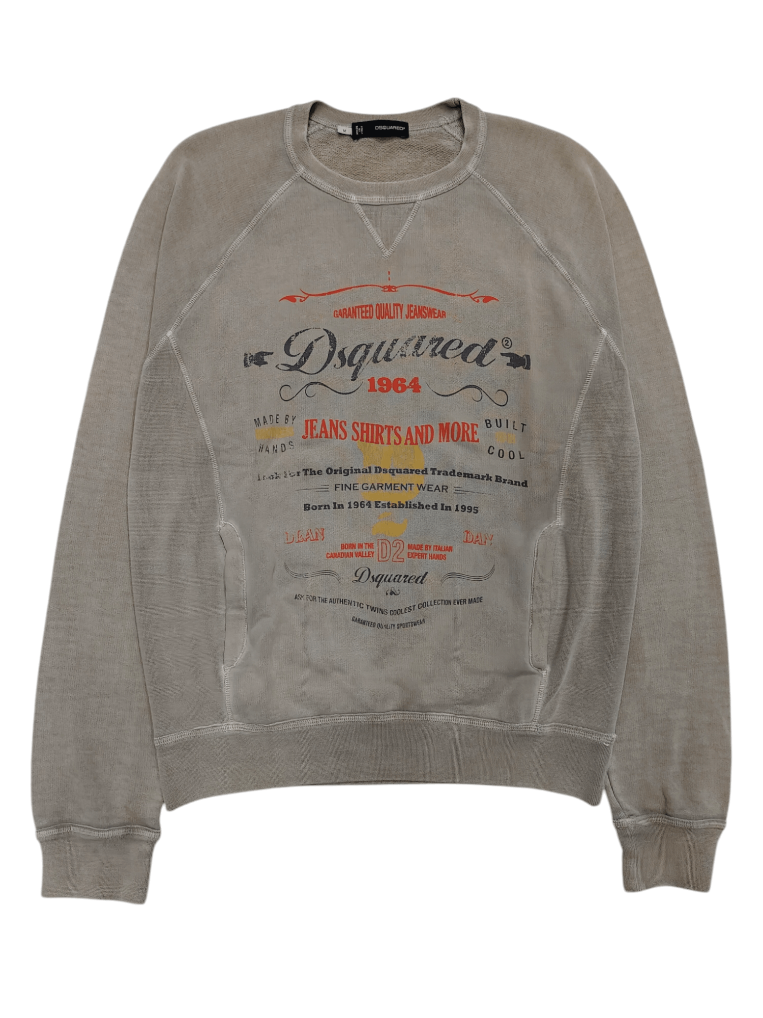 Dsquared2 🇮🇹 Dsquared2 Heritage Graphic Washed Logo Crewneck Size US M / EU 48-50 / 2 - 1 Thumbnail