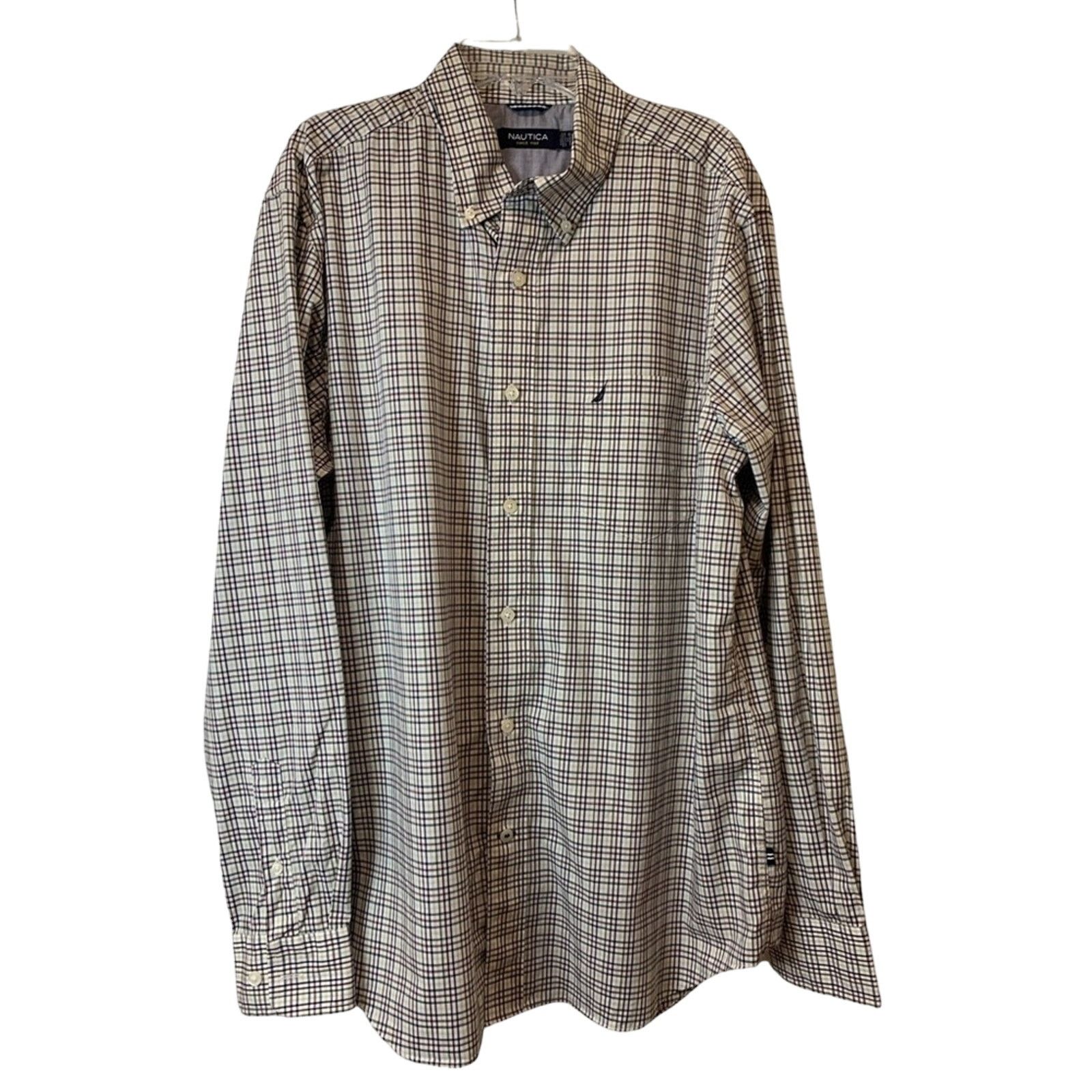 Nautica Nautica Mens Plaid Button Down Shirt Size Large Size US L / EU 52-54 / 3 - 1 Thumbnail