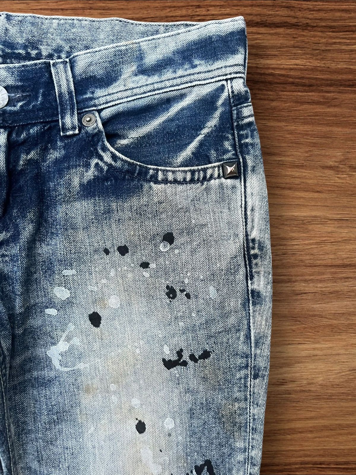 Edwin × Japanese Brand Vintage Japanese Brand Acid Washed Paint Splattered Jeans Size 32" / US 10 / IT 46 - 9 Thumbnail