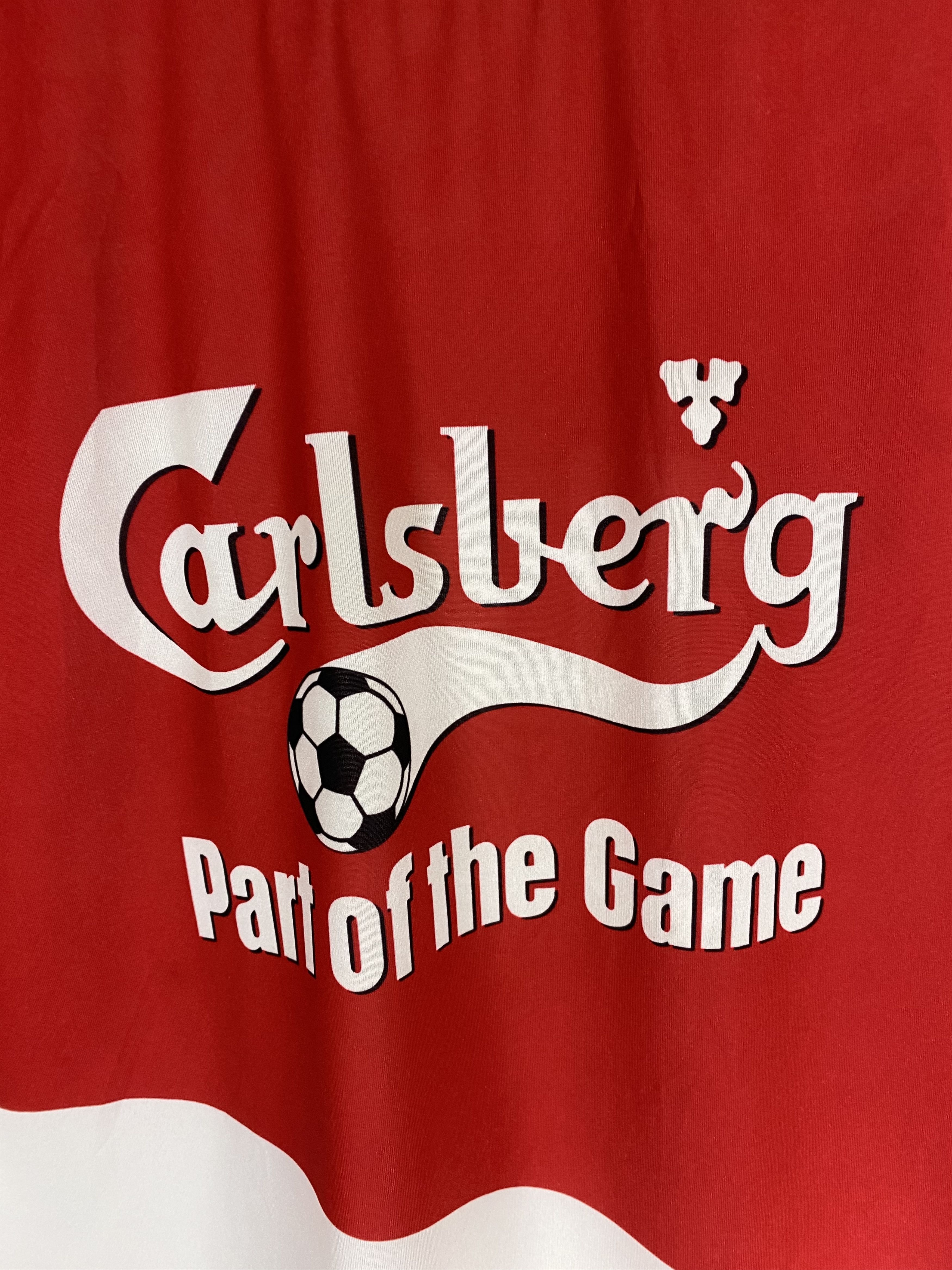 Vintage 90s Vintage SUISSE Carlsberg Red Soccer Jersey M491 Size US XL / EU 56 / 4 - 4 Thumbnail