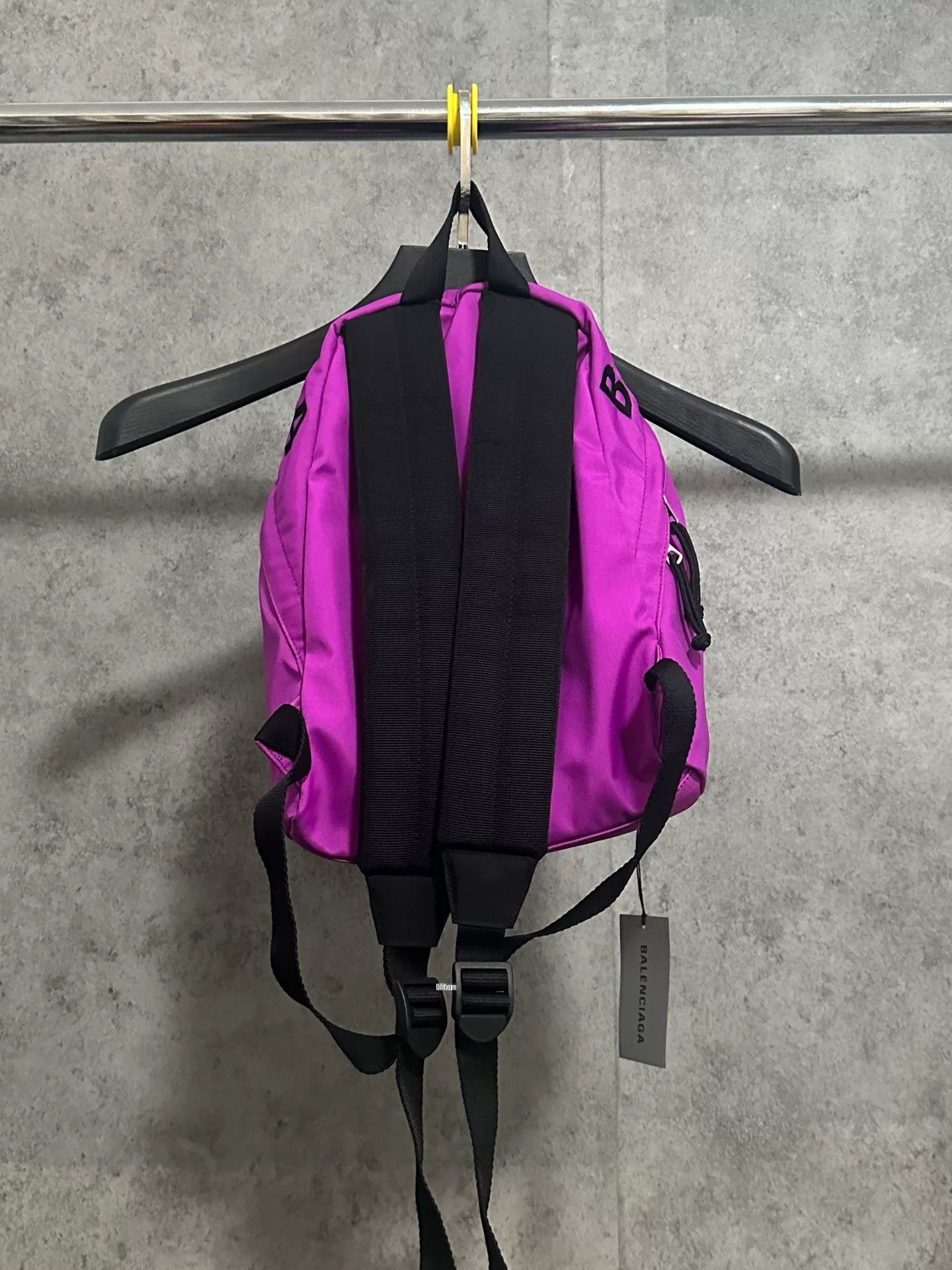 Balenciaga Balenciaga Embroidered Logo Purple Backpack Size ONE SIZE - 3 Thumbnail