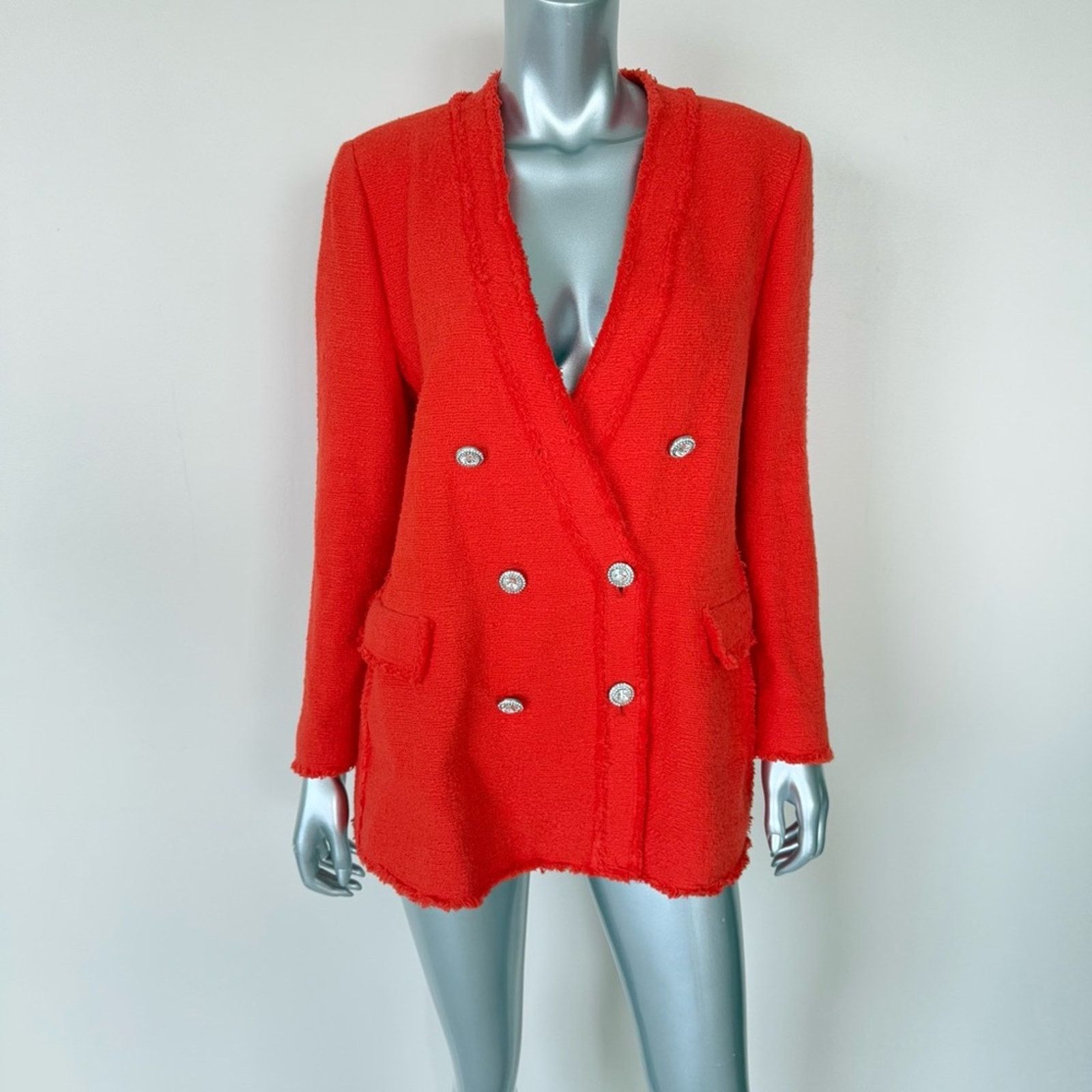 Zara Zara tweed women jacket size XL Size XL / US 12-14 / IT 48-50 - 1 Thumbnail