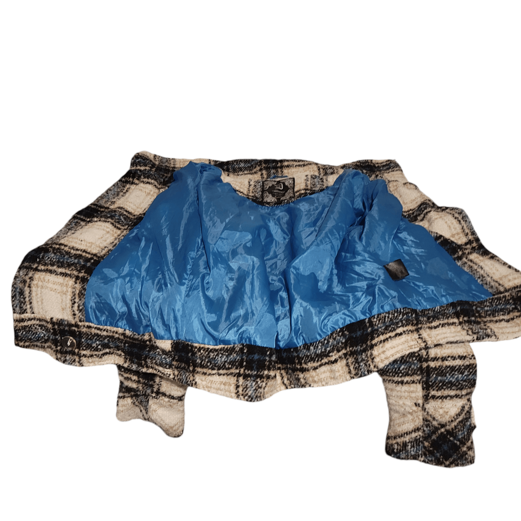 NBDN Nobrandedon Dollhouse Checked Plaid Wool Blend Peacoat Size M / US 6-8 / IT 42-44 - 6 Thumbnail