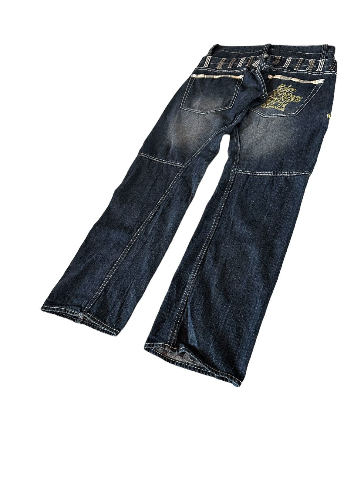 If Six Was Nine Dominate Doublewaist Denim Jeans Size US 32 / EU 48 - 9 Thumbnail