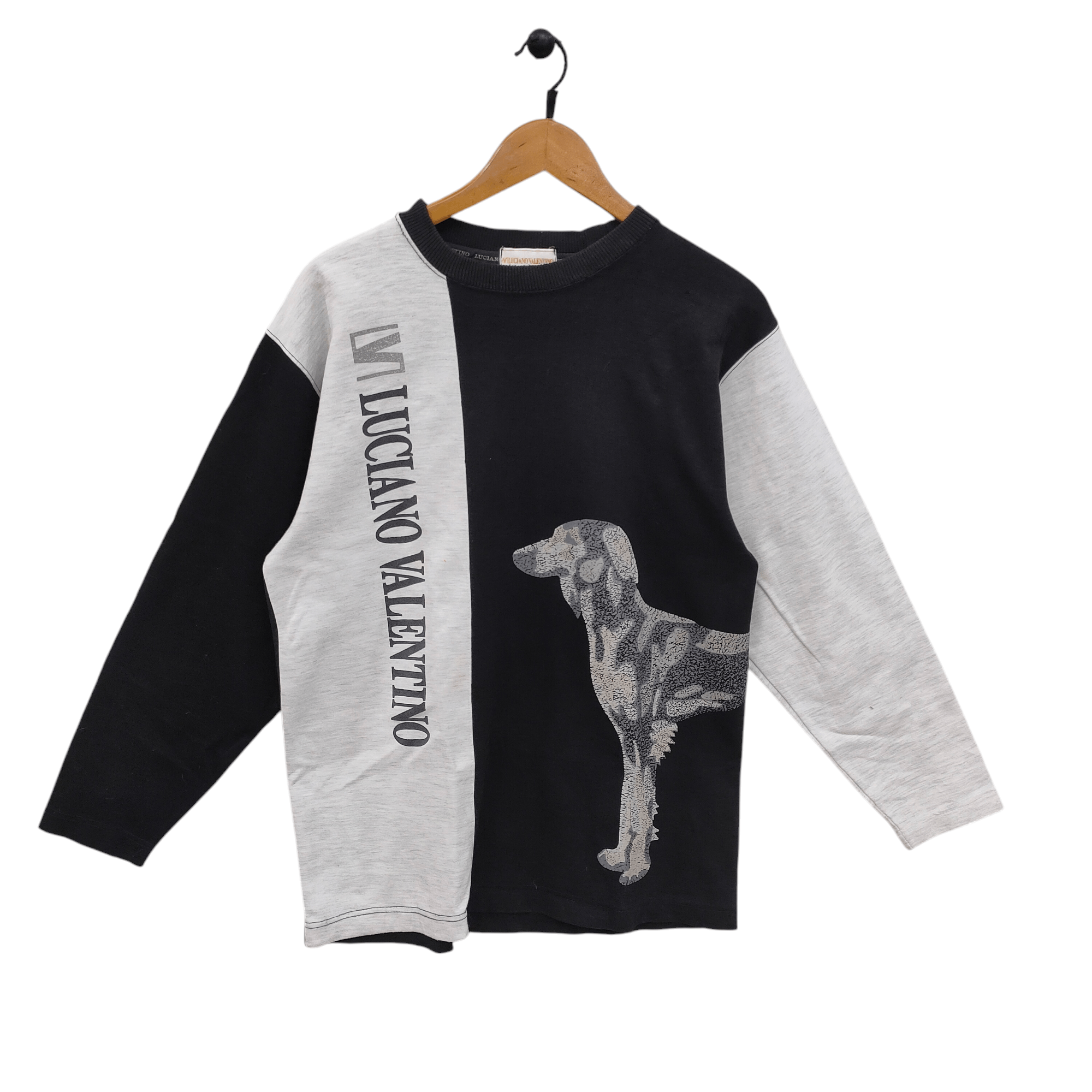 Valentino 90s Luciano Valentino Long Sleeve Vintage Bold Dog Graphic Size US L / EU 52-54 / 3 - 1 Thumbnail