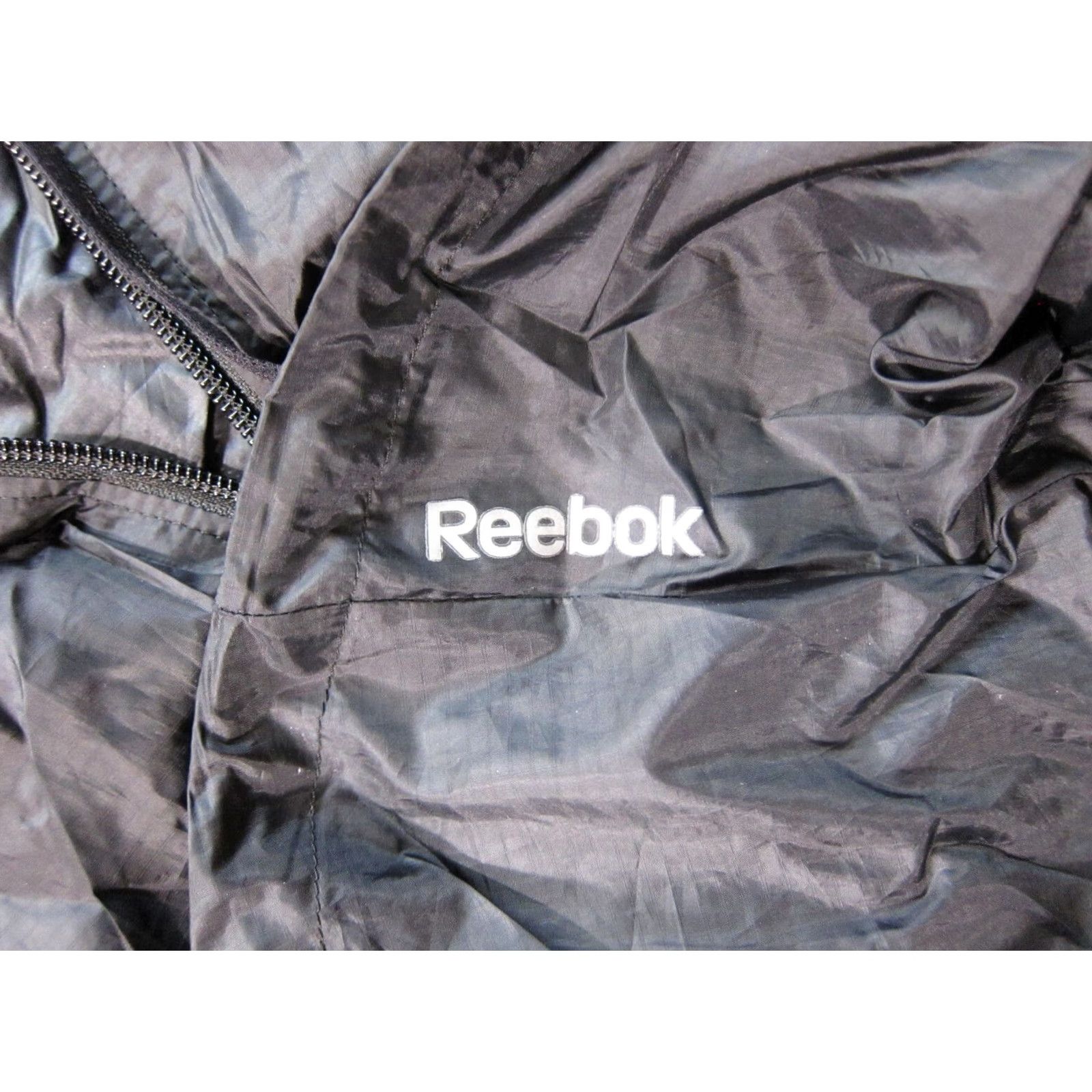 Reebok Reebok Black Lightweight 1/2 Zip Front Pocket Hooded Windbreaker Jacket Women M Size M / US 6-8 / IT 42-44 - 3 Thumbnail