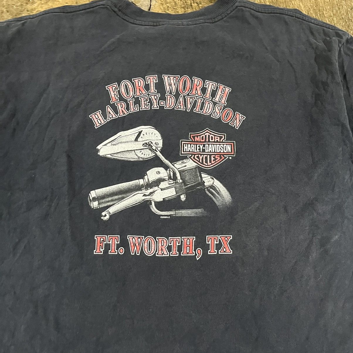 Harley Davidson × Vintage Vintage Harley Davidson Flames Logo Grunge Y2K Tee Shirt Size US XL / EU 56 / 4 - 6 Thumbnail