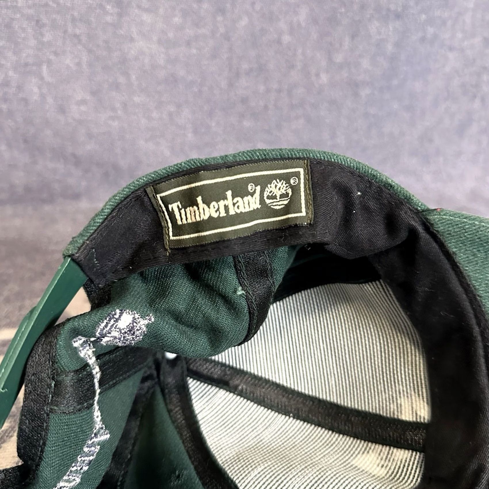 Timberland VINTAGE Timberland Logo 6 Panel Snapback Hat Green Adult One Size Adjustable Cotton Size ONE SIZE - 6 Thumbnail