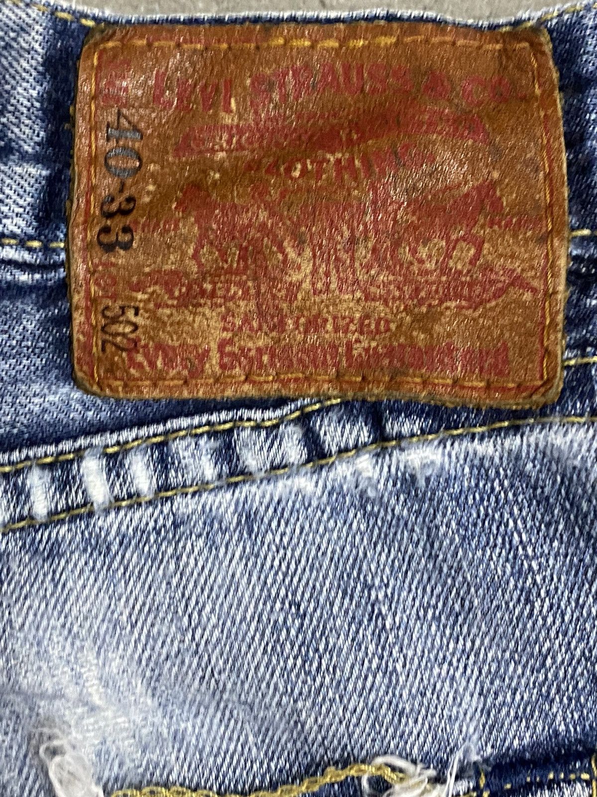 Levi's Vintage Levis502 90’s Button J41 Distressed Baggy Jeans Size US 38 / EU 54 - 9 Thumbnail