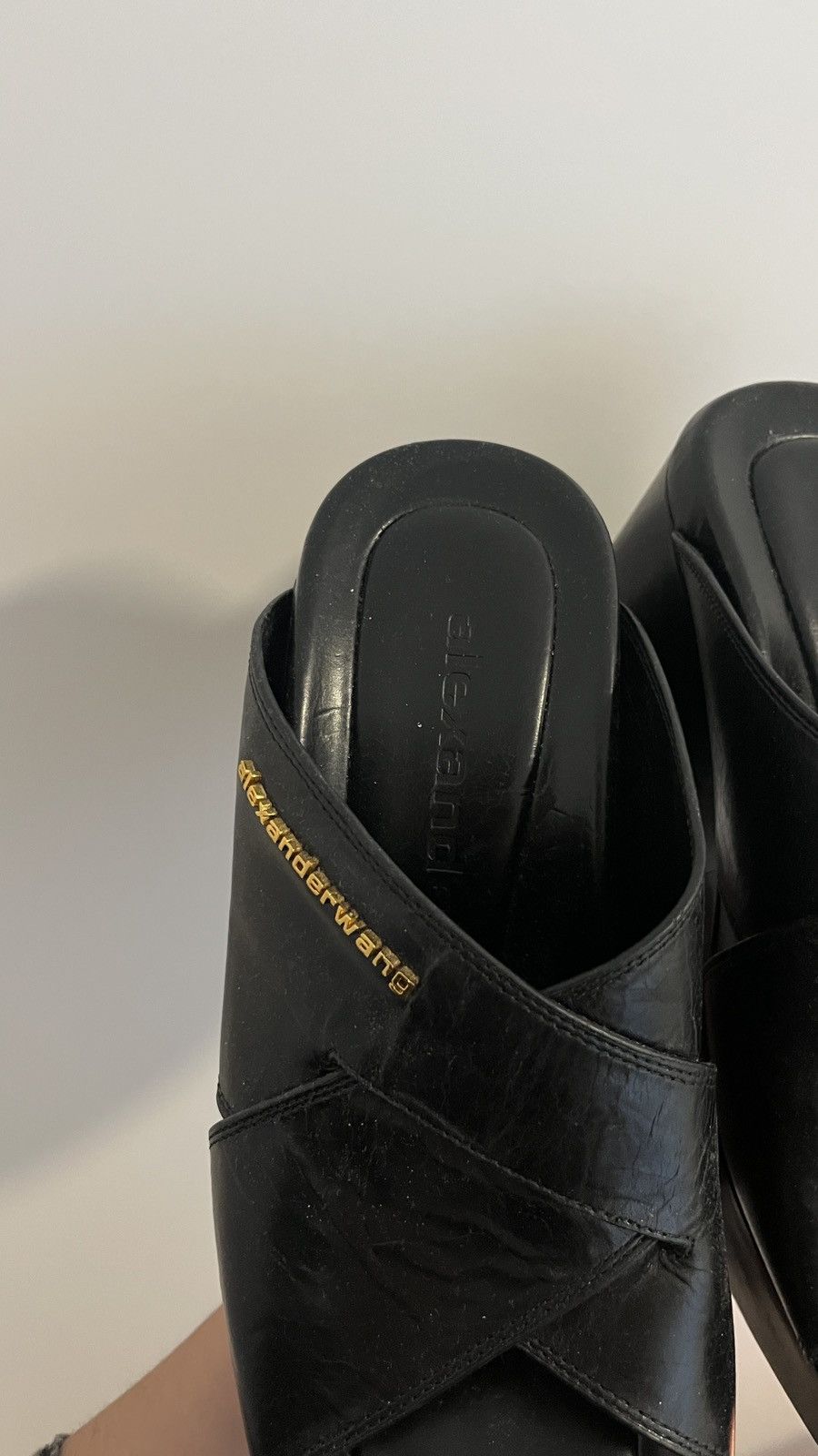 Alexander Wang Alexander Wang Plattform Slides Black Size US 8.5 / IT 38.5 - 3 Thumbnail