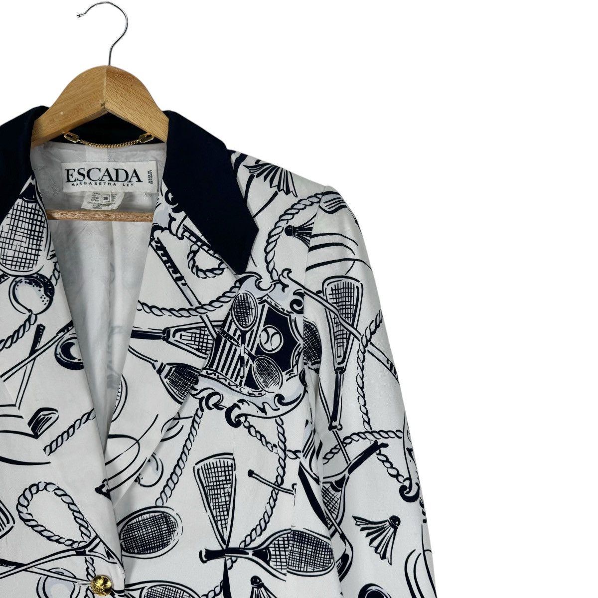 Escada × Vintage ⚡️ESCADA MARGARETHA LEY CLUB SPORT PRINT JACKET Size M / US 6-8 / IT 42-44 - 3 Thumbnail