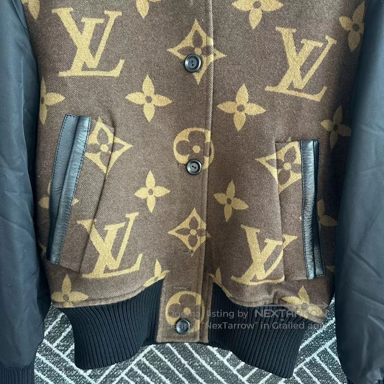 Louis Vuitton Louis Vuitton Big Logo Colorblock Wool Leather Bomber Jacke Size XXS / US 00 / IT 34 - 3 Thumbnail