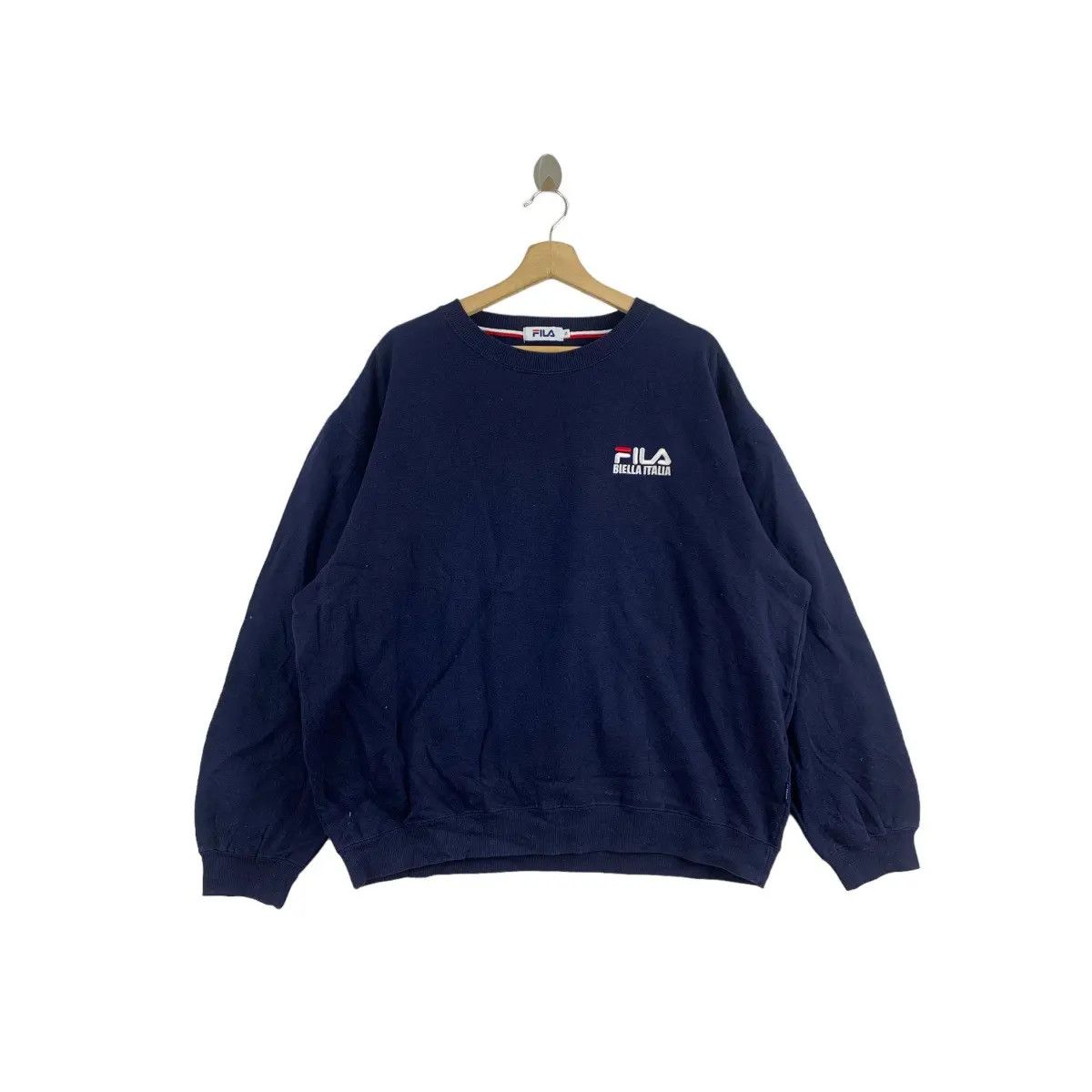 Fila Vintage FILA BIELLA ITALIA Embroidered Logo Sweatshirt Size 3XL / US 20-22 - 1 Thumbnail