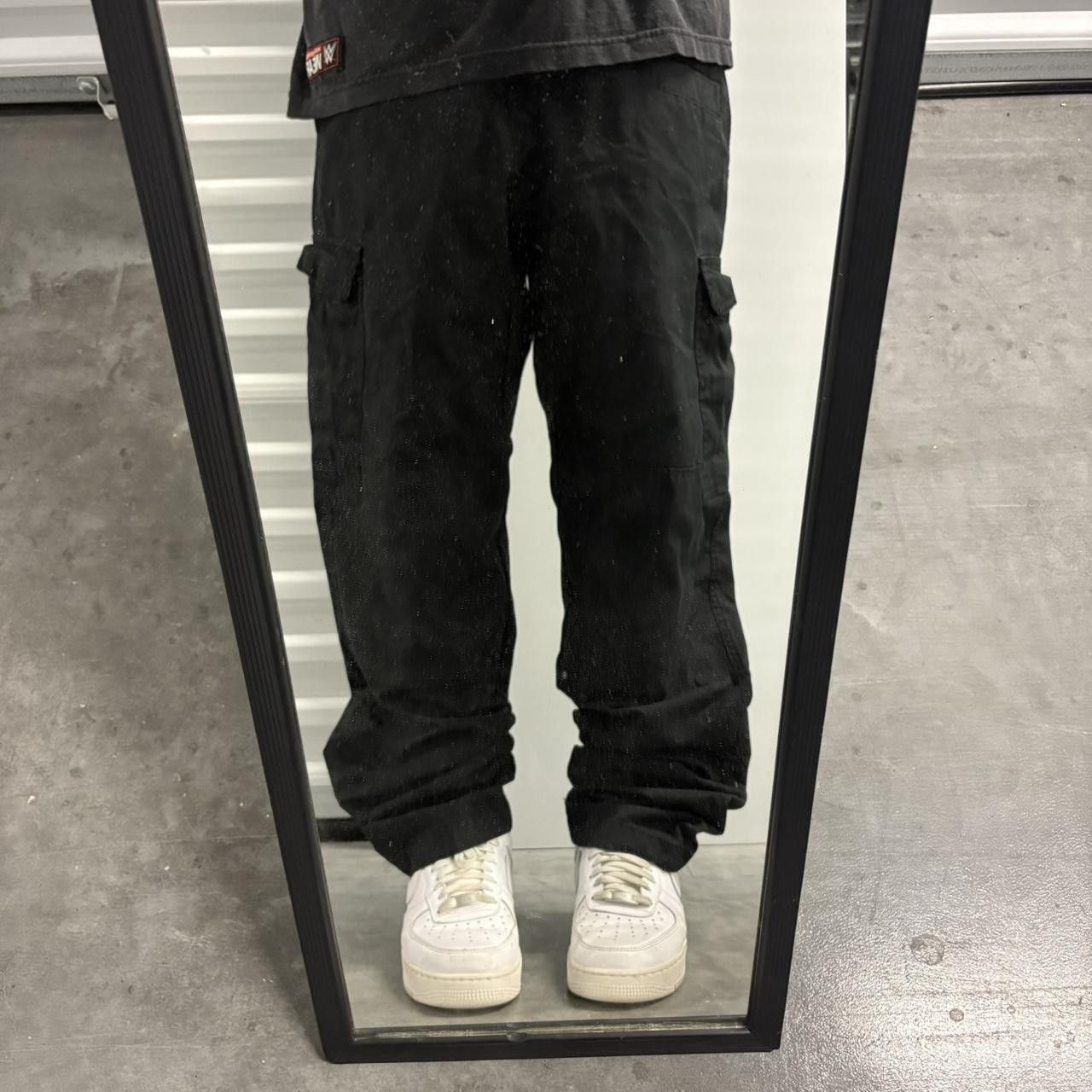 Japanese Brand × Vintage Crazy Vintage Y2K/2000s Baggy Grunge Black Cargo Pants! Size US 38 / EU 54 - 1 Thumbnail