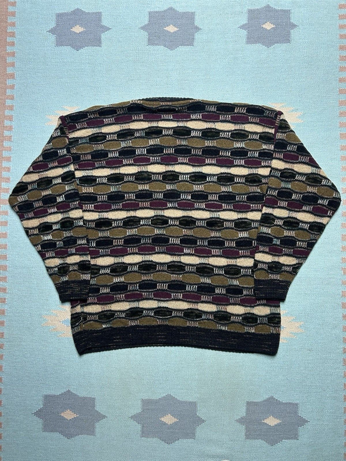 Vintage Vtg protege sweater deep knit 3D textured coogi style large Size US L / EU 52-54 / 3 - 4 Thumbnail