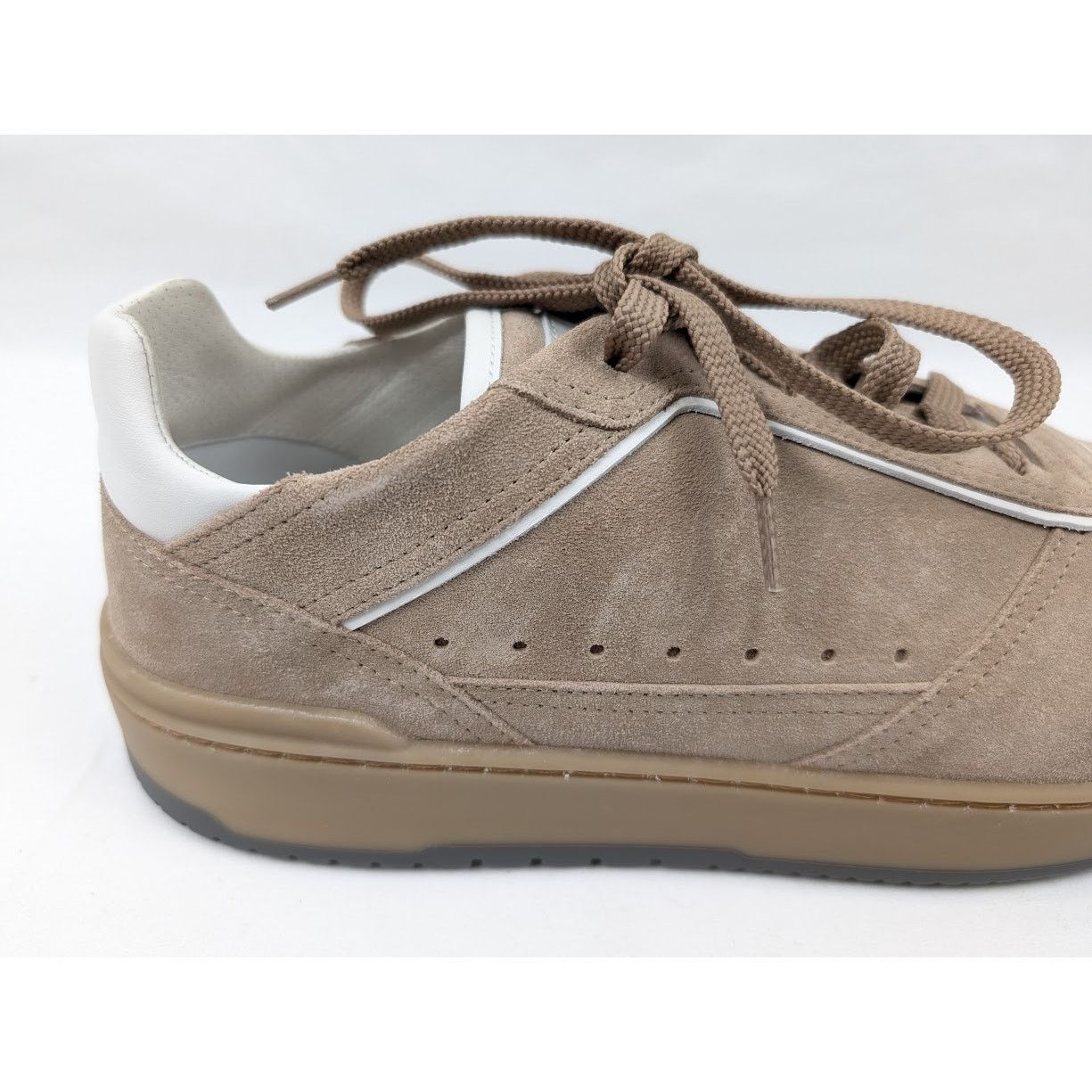 Brunello Cucinelli o1rshd1 Suede Low-Top Sneakers in Beige Size US 9.5 / EU 42-43 - 4 Thumbnail