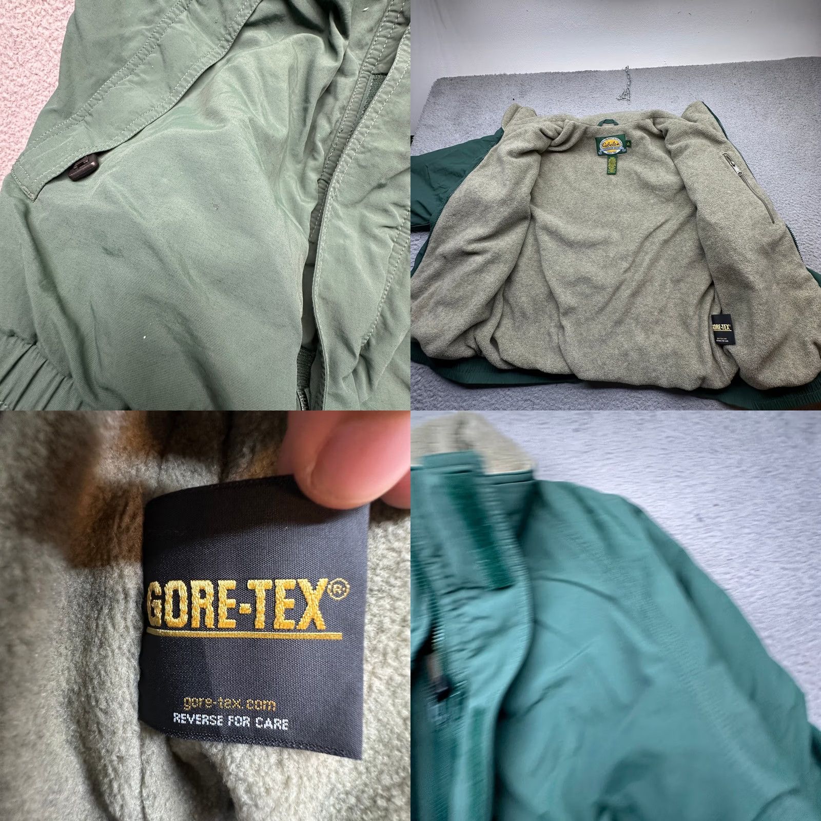 Vintage VINTAGE Cabela's Gore-Tex Northern Lite Fleece Lined Green Jacket Bomber Jacket Mens M Size US M / EU 48-50 / 2 - 8 Thumbnail