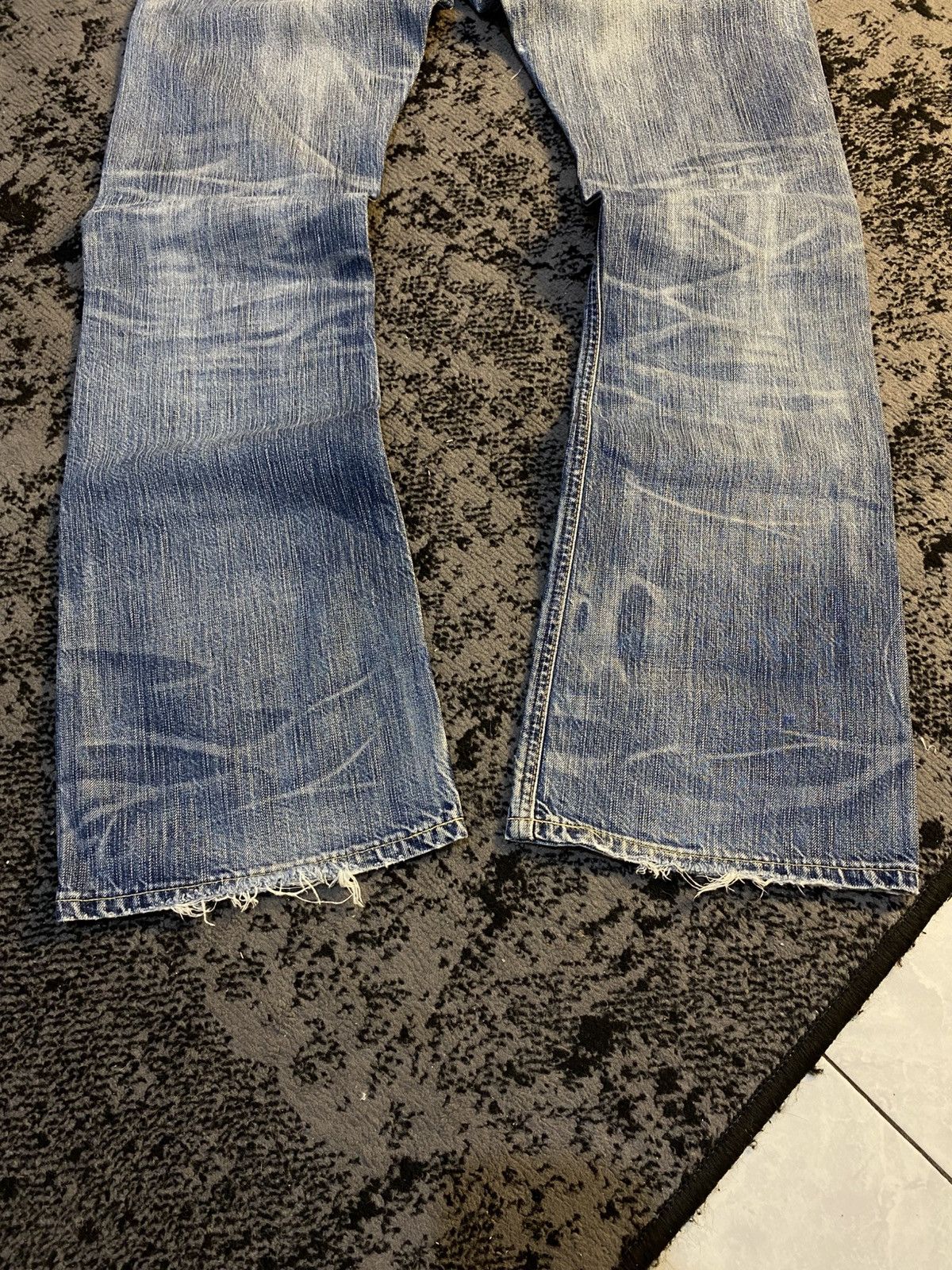 Edwin 503 Flare Edwin Blue Trip Distressed Jeans 🔥 Size US 30 / EU 46 - 11 Thumbnail