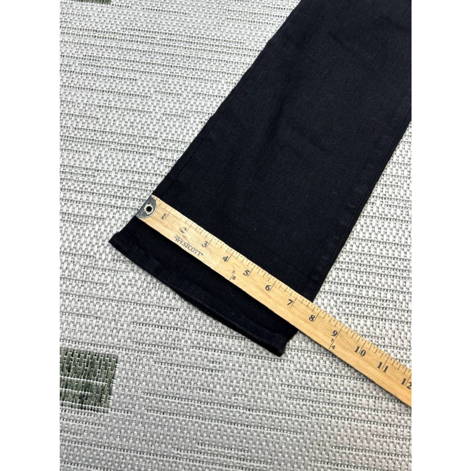 Madewell Madewell Mid Rise Kick Out Jeans Womens 24 Petite Black Denim Stretch Crop 24x25 Size 42" / US 20 - 6 Thumbnail
