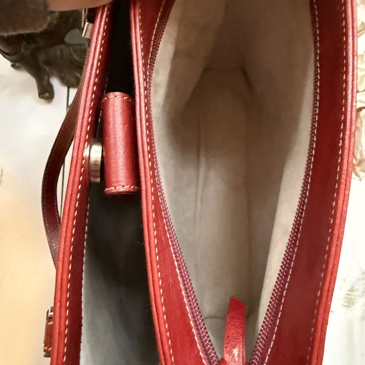 Kate Spade Vintage Red All Leather Tote, Made in Itay Size ONE SIZE - 6 Thumbnail